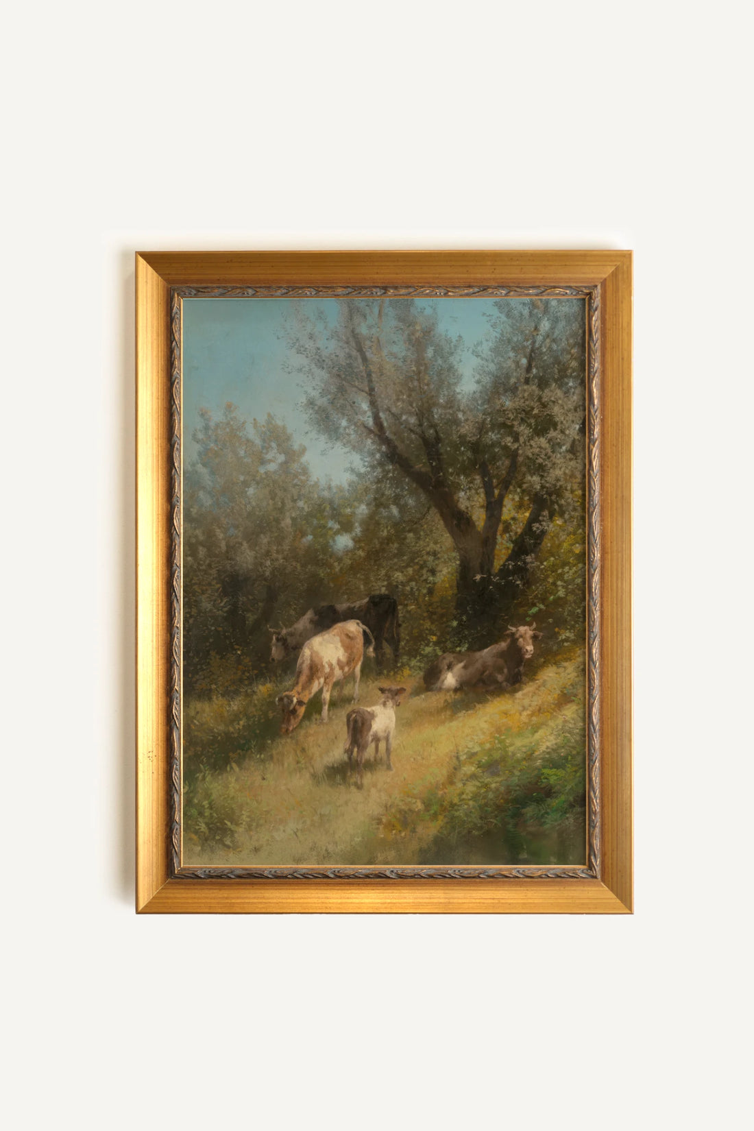 SOUFFLE DE PRAIRIE, Oeuvre sur toile rigide, encadré Vintage Or