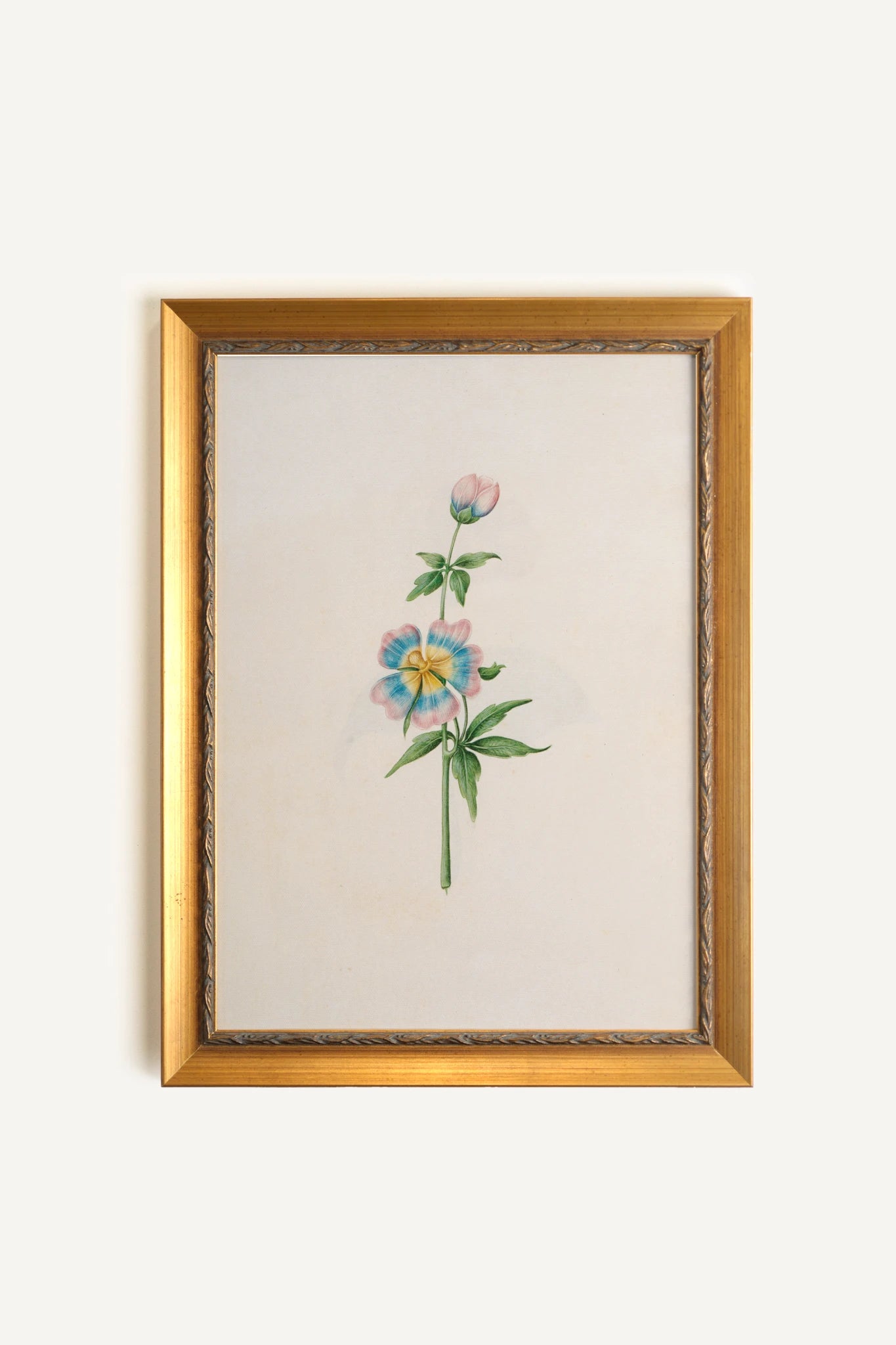 SOUFFLE PASTEL, Oeuvre sur toile rigide, encadré Vintage Or