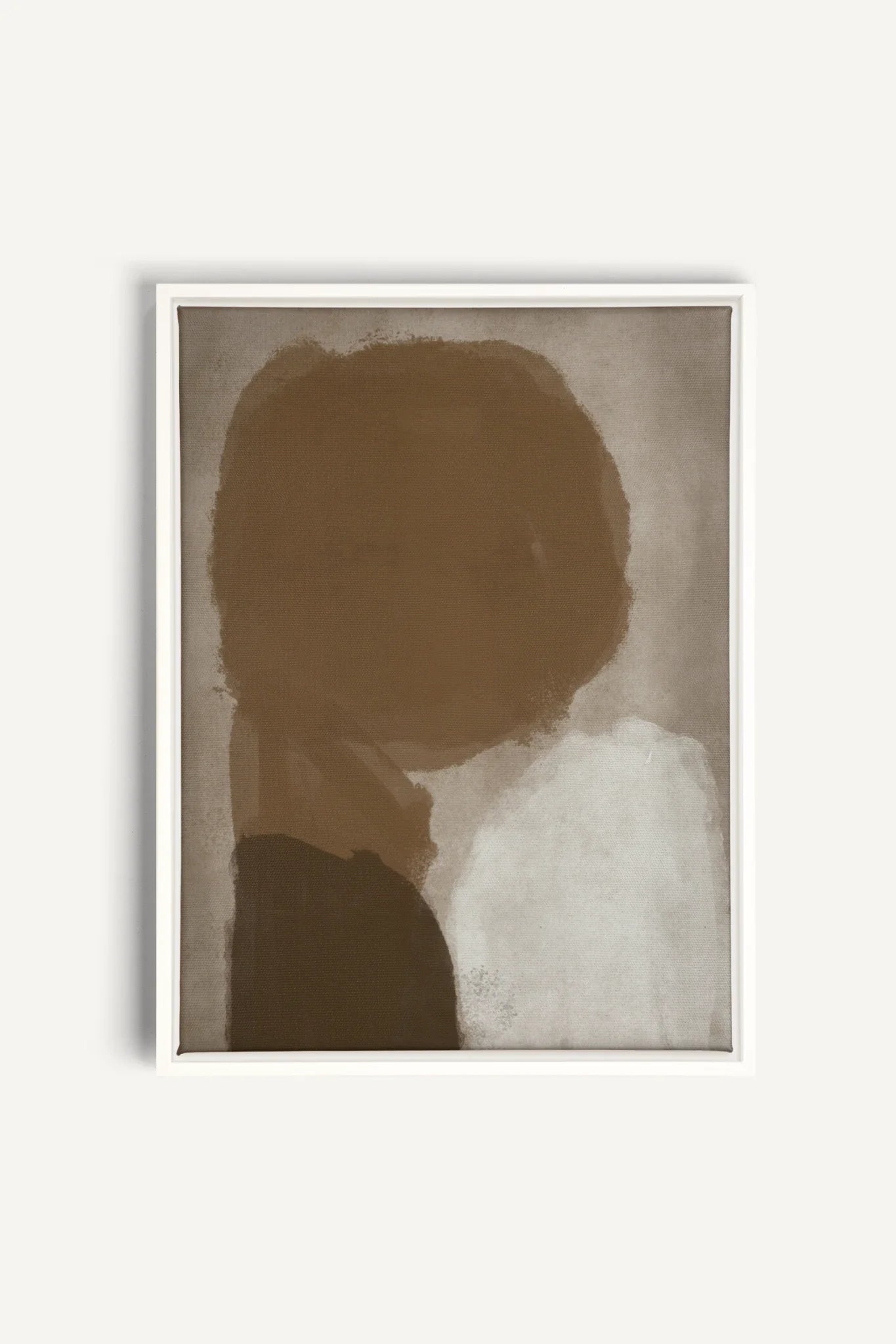 OLEKA CANVAS - SOUFFLE TERREUX, Oeuvre sur toile étirée, encadré Blanc