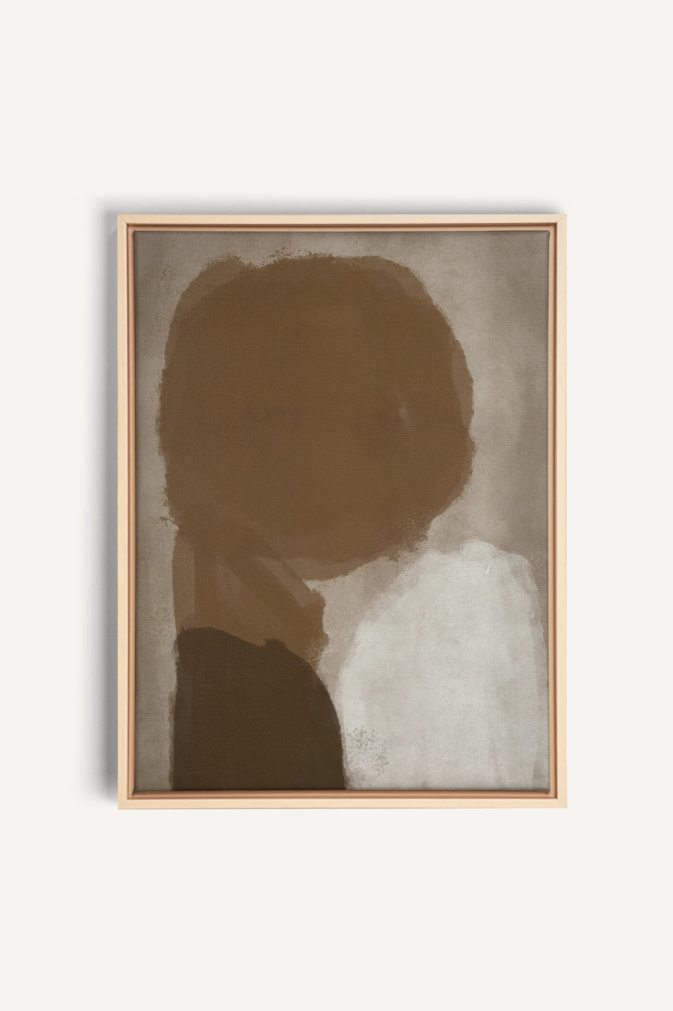 SOUFFLE TERREUX, Oeuvre sur toile étirée, encadré Naturel Clair