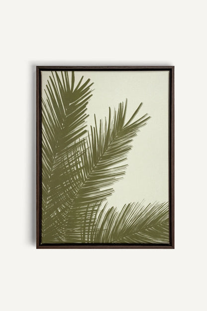 OLEKA CANVAS - SOUFFLE TROPICAL, Oeuvre sur toile étirée, encadré Brun Noyer