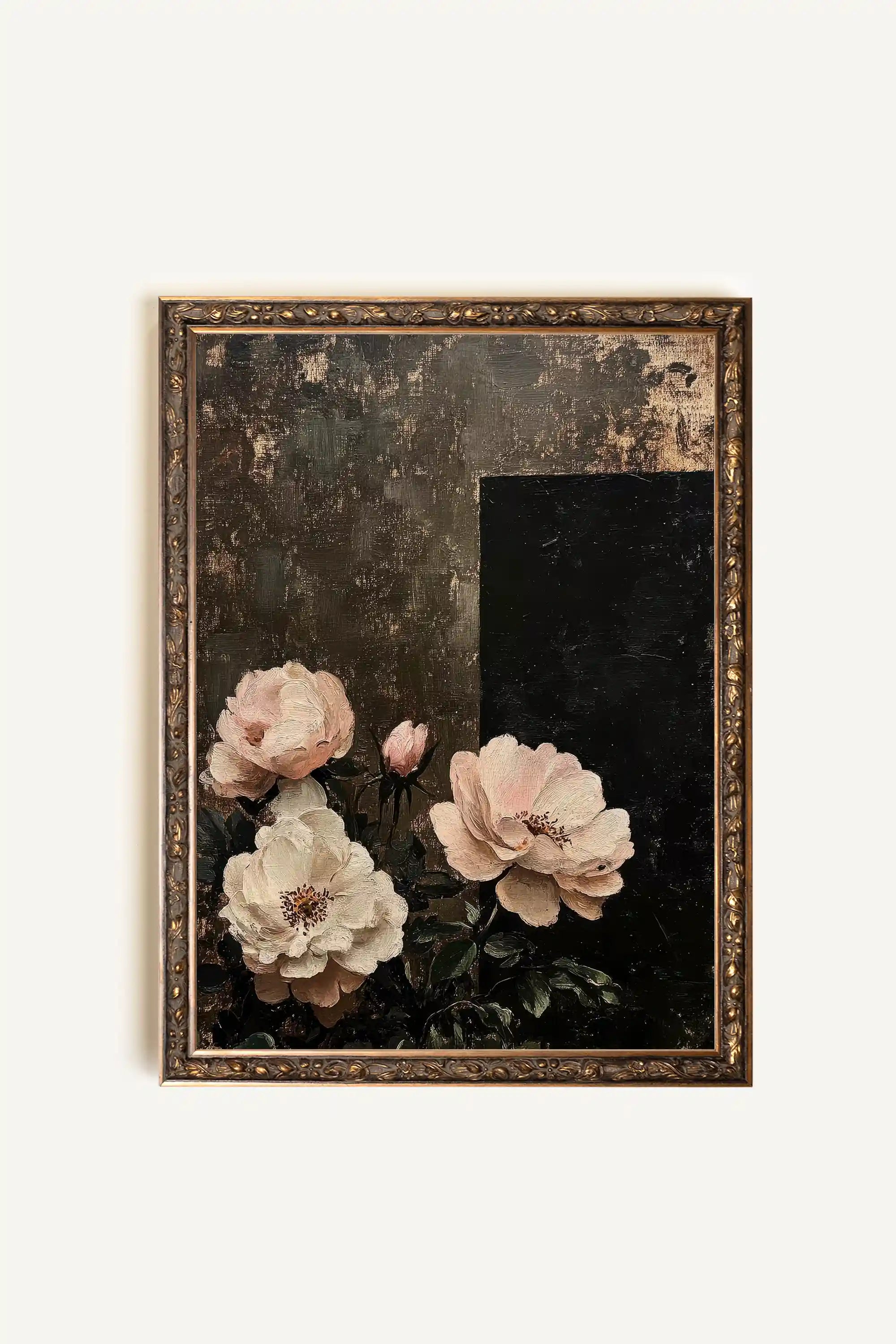 SOUFFLE BAROQUE, Artwork on rigid canvas, framed in Vintage Bronze