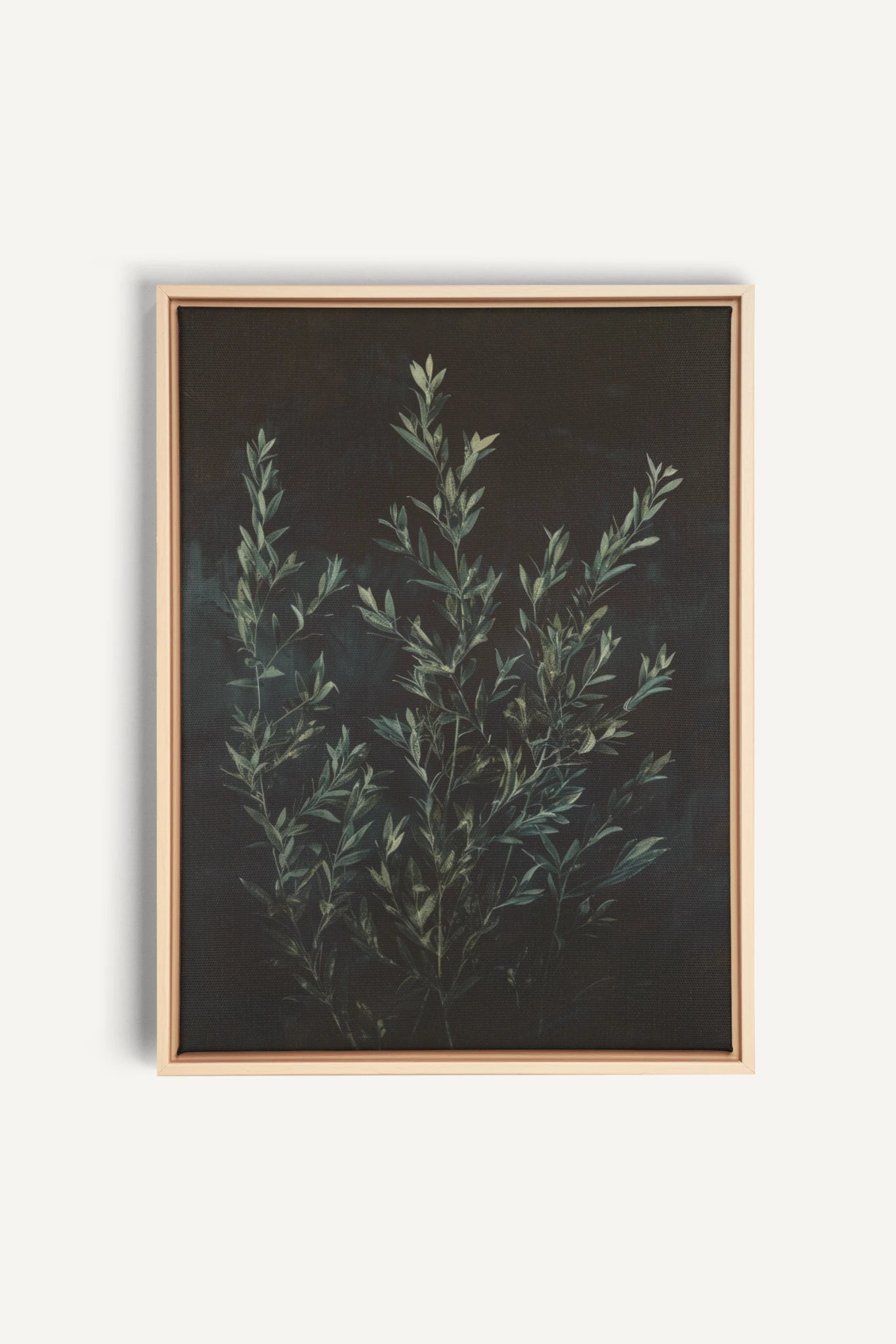 SOUS-BOIS, Oeuvre sur toile étirée, encadré Naturel Clair