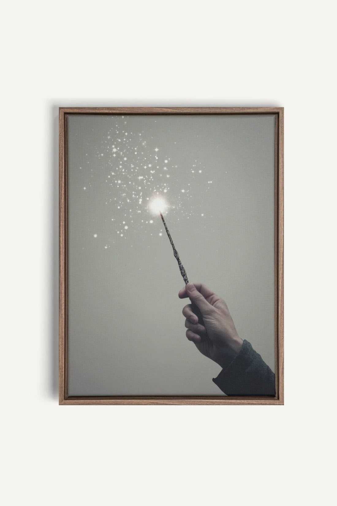 OLEKA CANVAS - SPARK OF MAGIC, Oeuvre sur toile étirée, encadré Brun Chêne