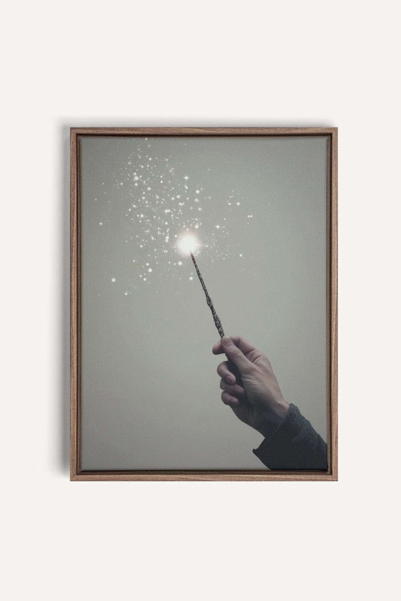 OLEKA CANVAS - SPARK OF MAGIC, Oeuvre sur toile étirée, encadré Brun Chêne
