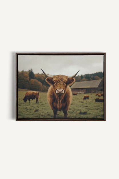 OLEKA CANVAS - SPIRIT OF THE MEADOW, Oeuvre sur toile étirée, encadré Brun Noyer