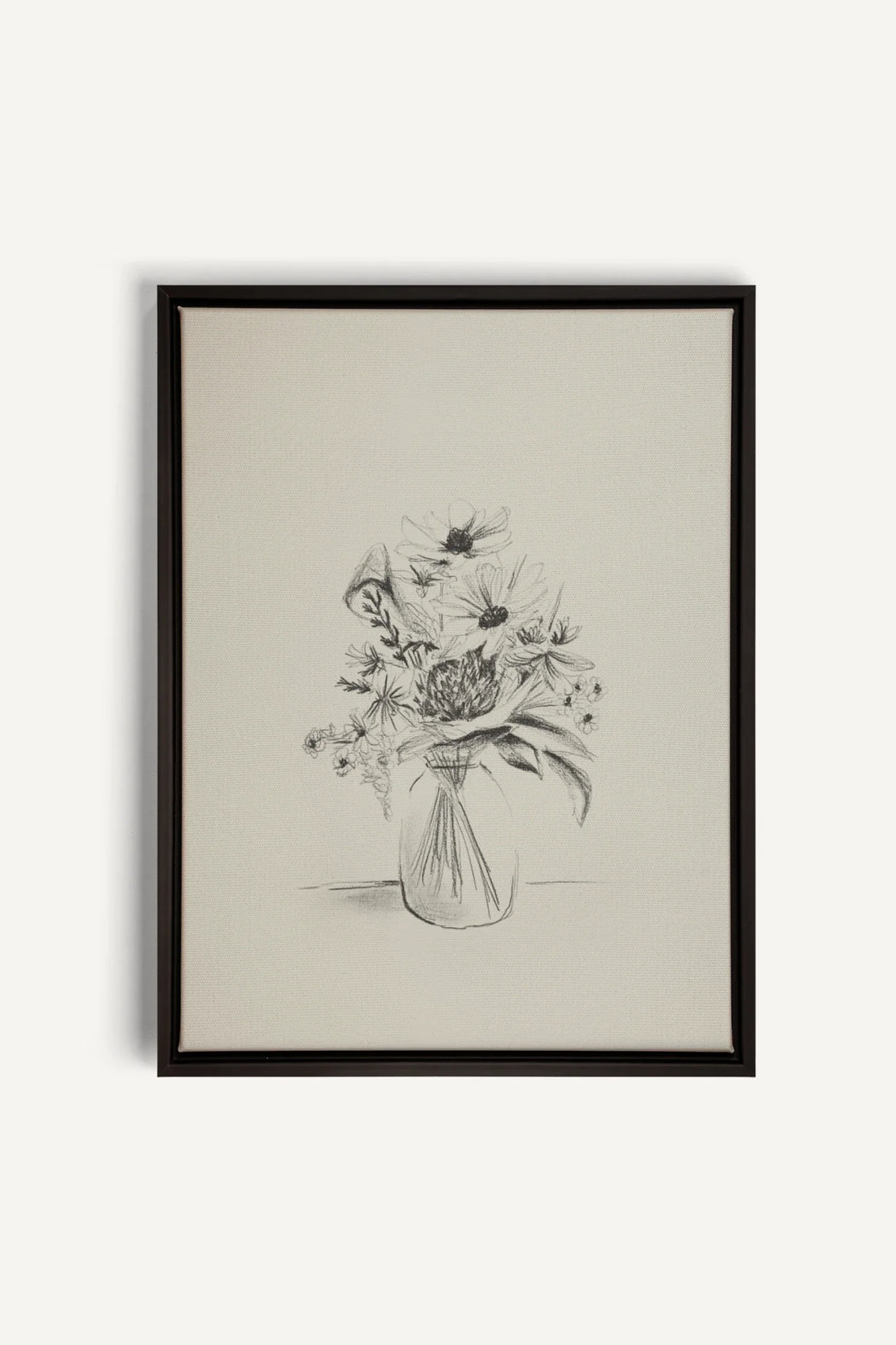 OLEKA CANVAS - SPRING BOUQUET, Oeuvre sur toile étirée, encadré Noir