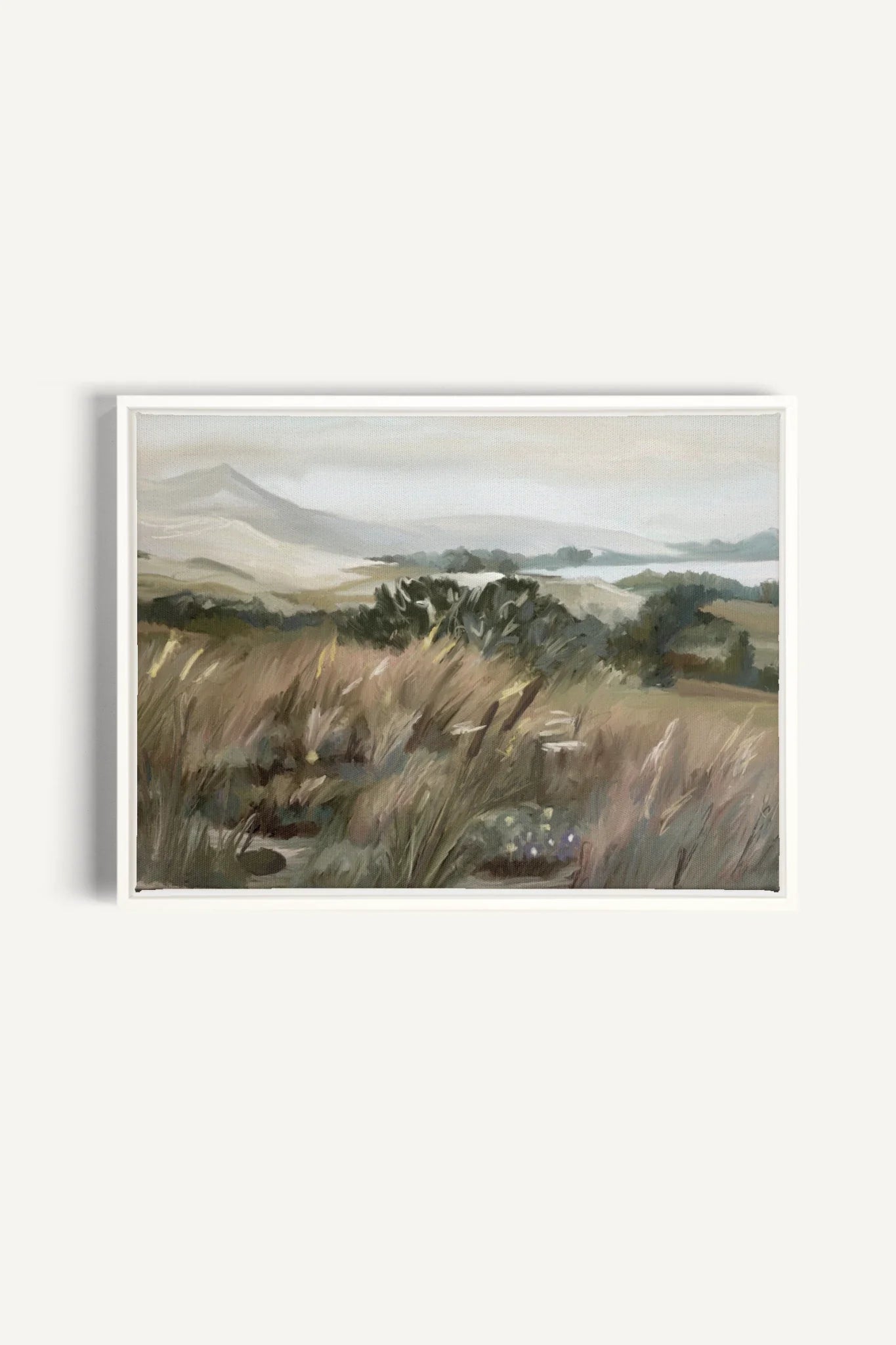 OLEKA CANVAS - SPRING MEADOW, Oeuvre sur toile étirée, encadré Blanc