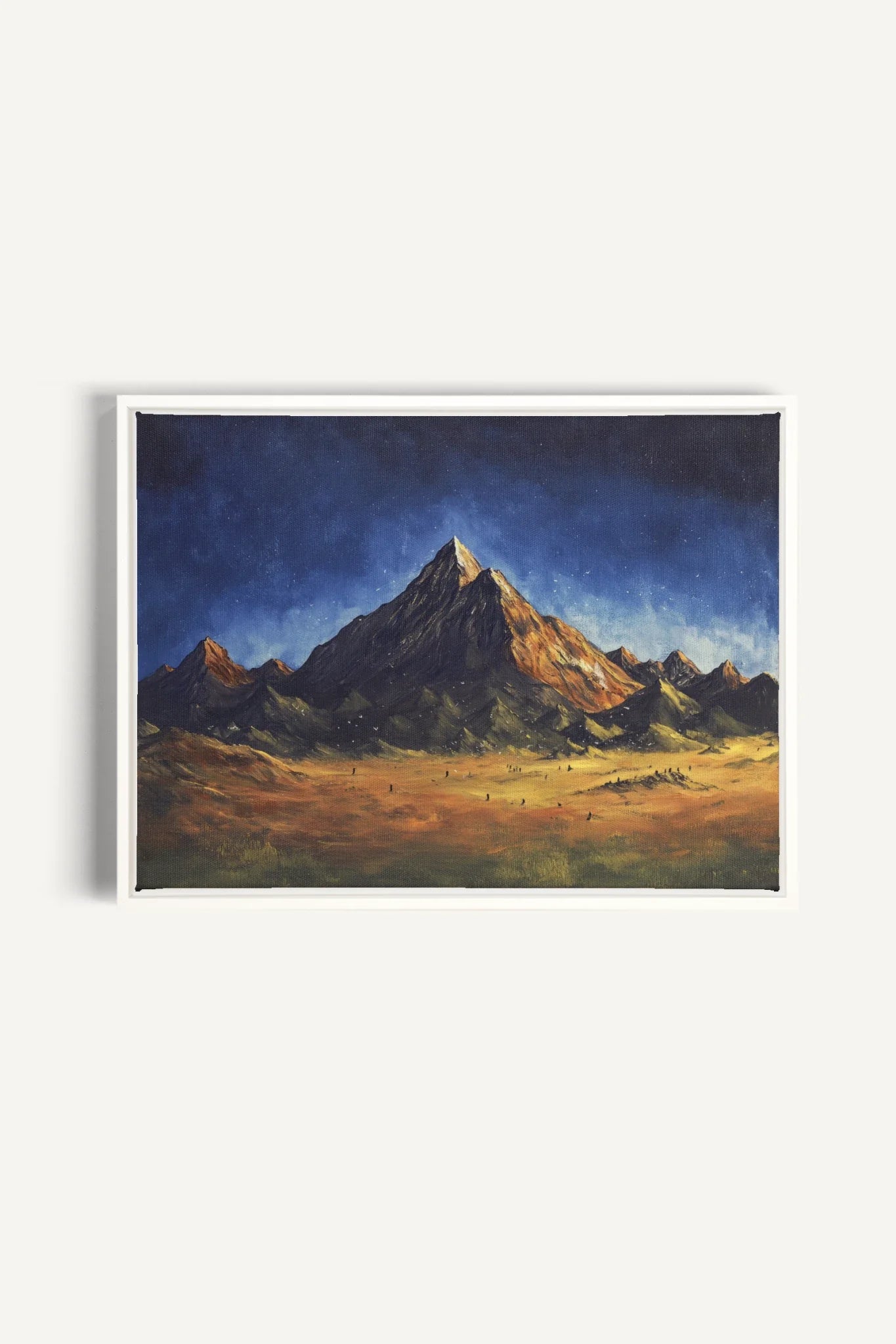 OLEKA CANVAS - STARLIT HEIGHTS, Oeuvre sur toile étirée, encadré Blanc