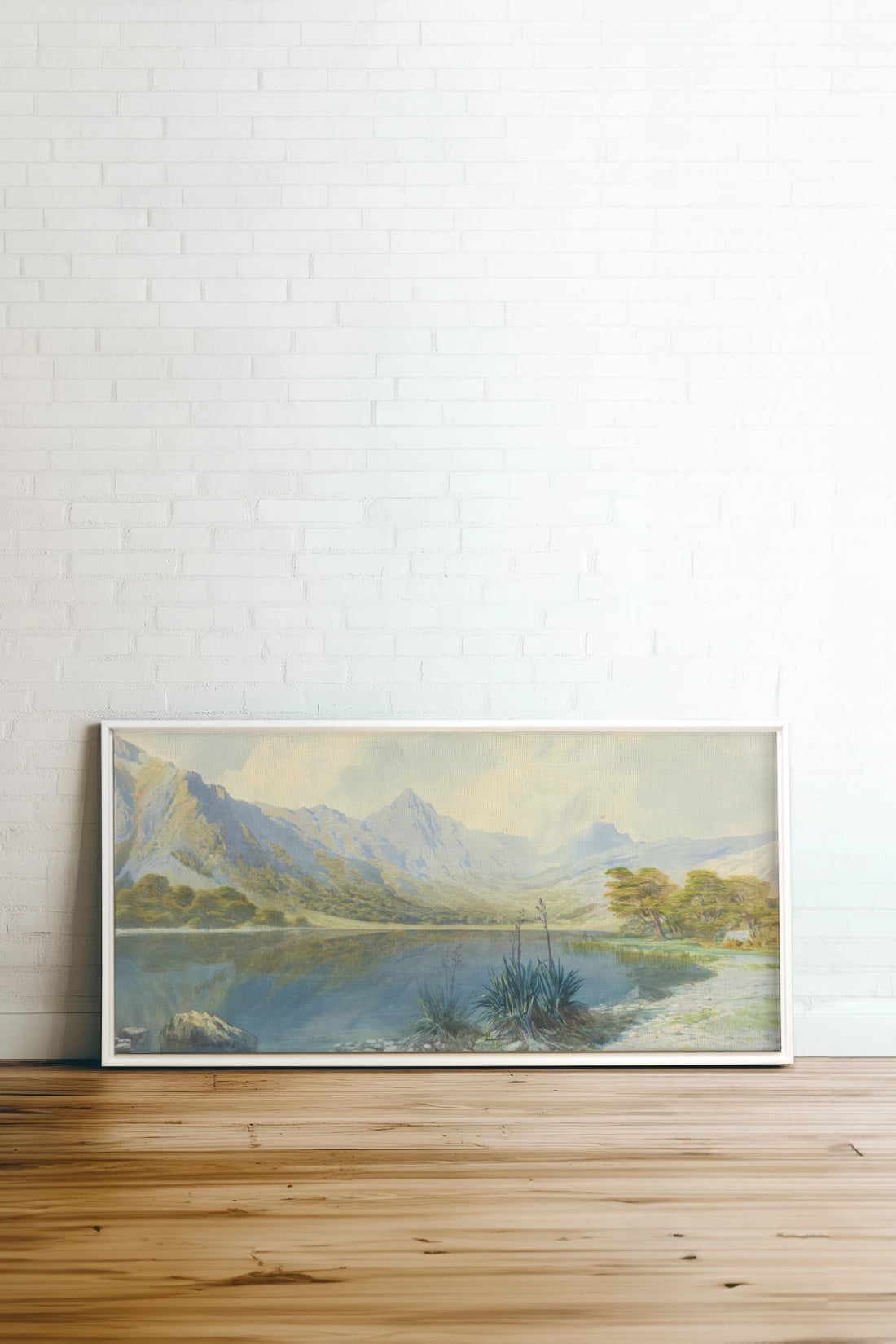 STILLWATER HAVEN, Oeuvre sur toile étirée, encadré Blanc