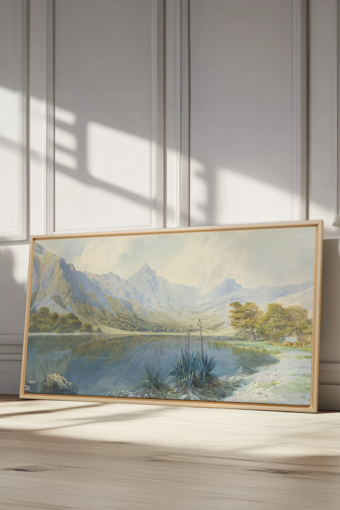 SOUFFLE DES PRÉS, Work on stretched canvas, framed Naturel Clair