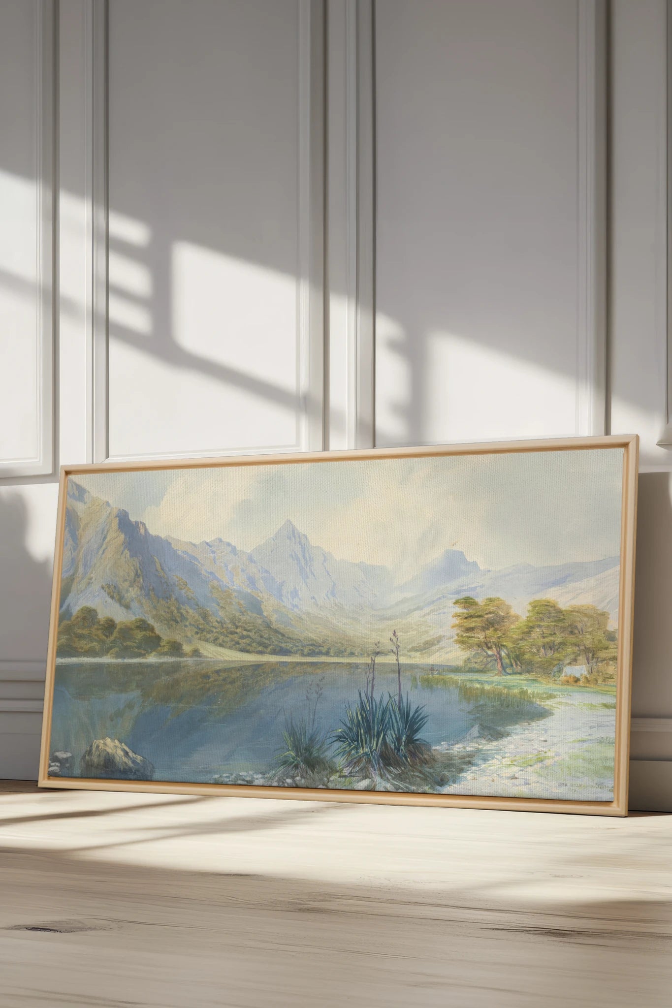 SOUFFLE DES PRÉS, Work on stretched canvas, framed Naturel Clair