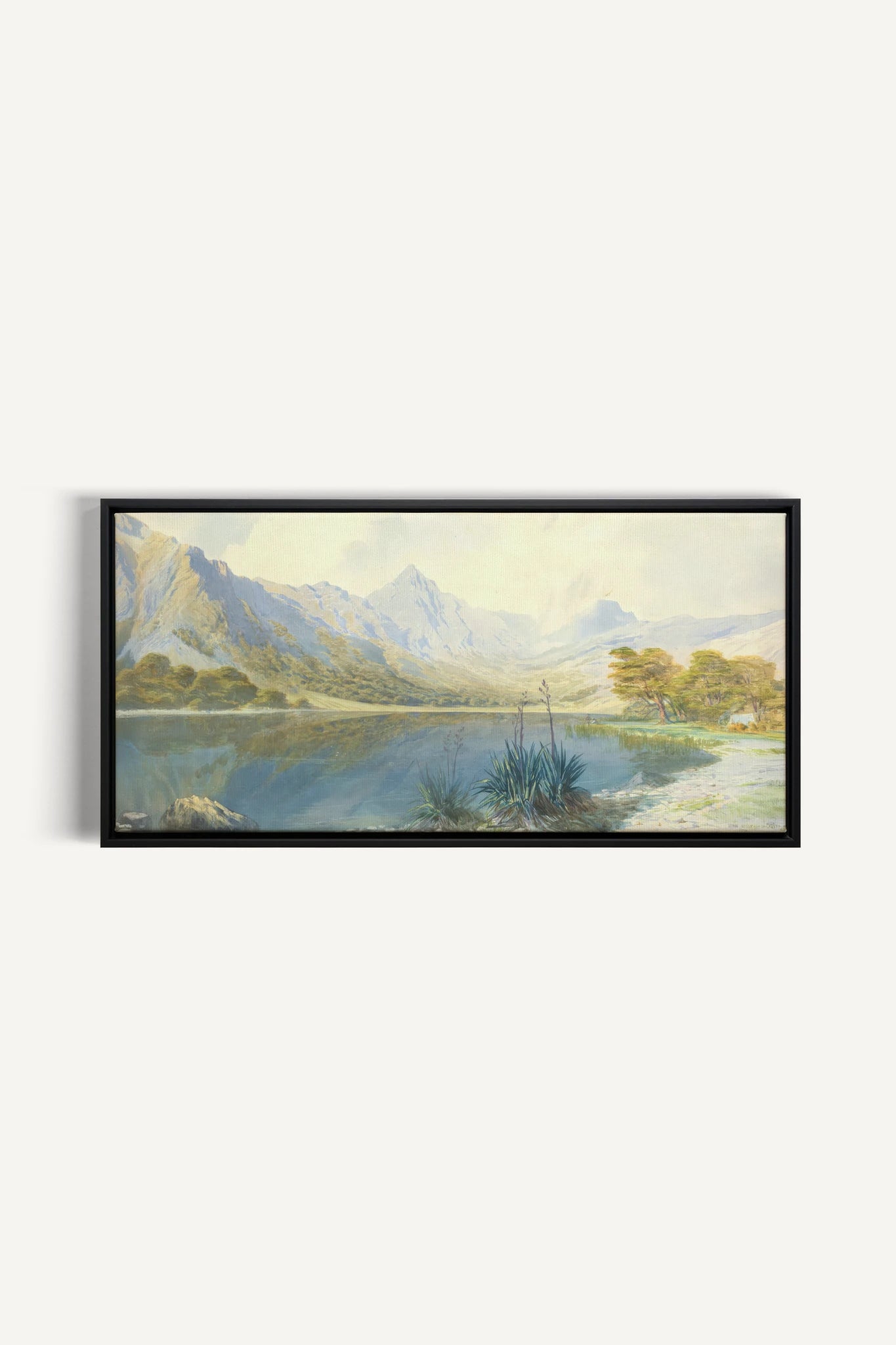 STILLWATER HAVEN, Work on stretched canvas, framed Black