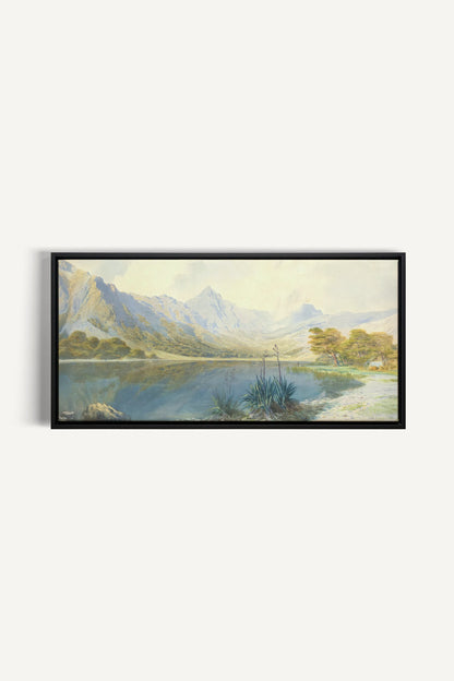 STILLWATER HAVEN, Work on stretched canvas, framed Black