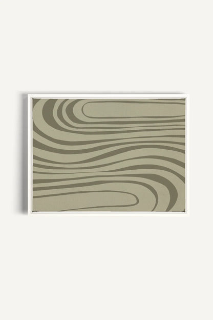 OLEKA CANVAS - STREAMLINES, Oeuvre sur toile étirée, encadré Blanc