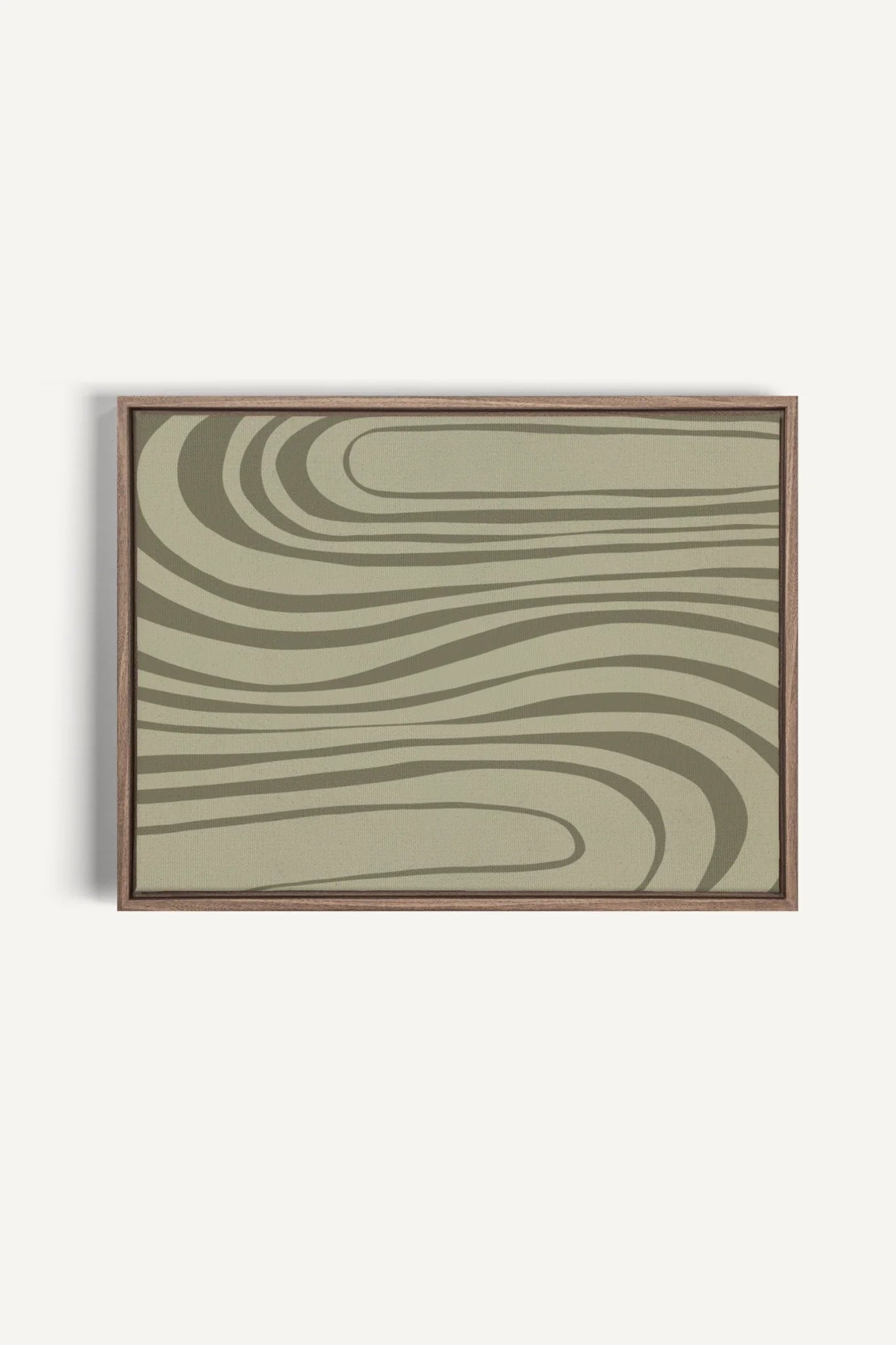 OLEKA CANVAS - STREAMLINES, Oeuvre sur toile étirée, encadré Brun Chêne