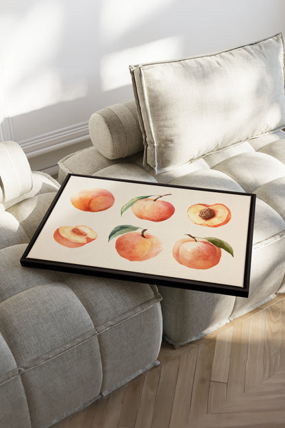 SUMMER PEACHES, Oeuvre sur toile étirée, encadré Noir