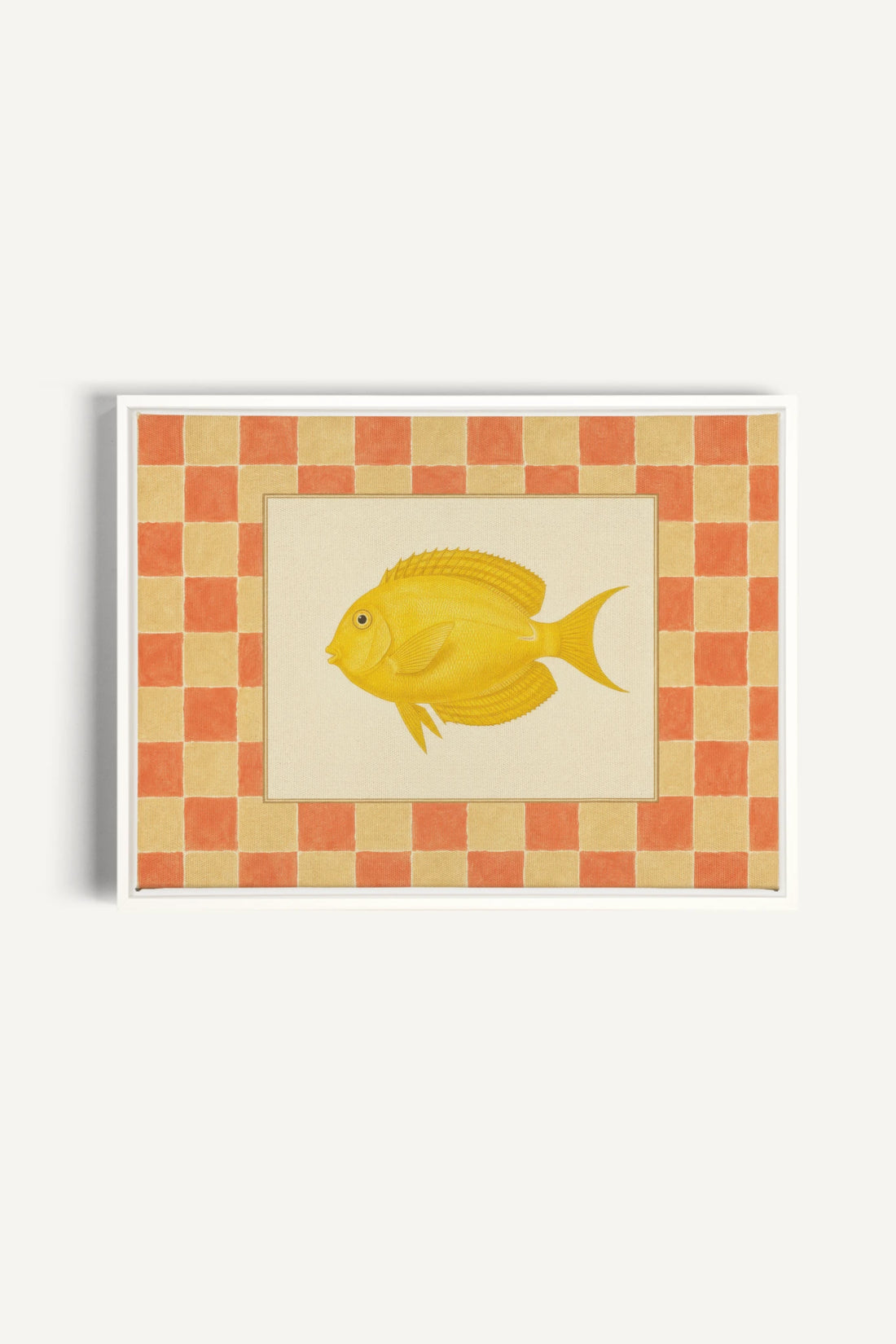 SUNLIT FISH, Oeuvre sur toile étirée, encadré Blanc