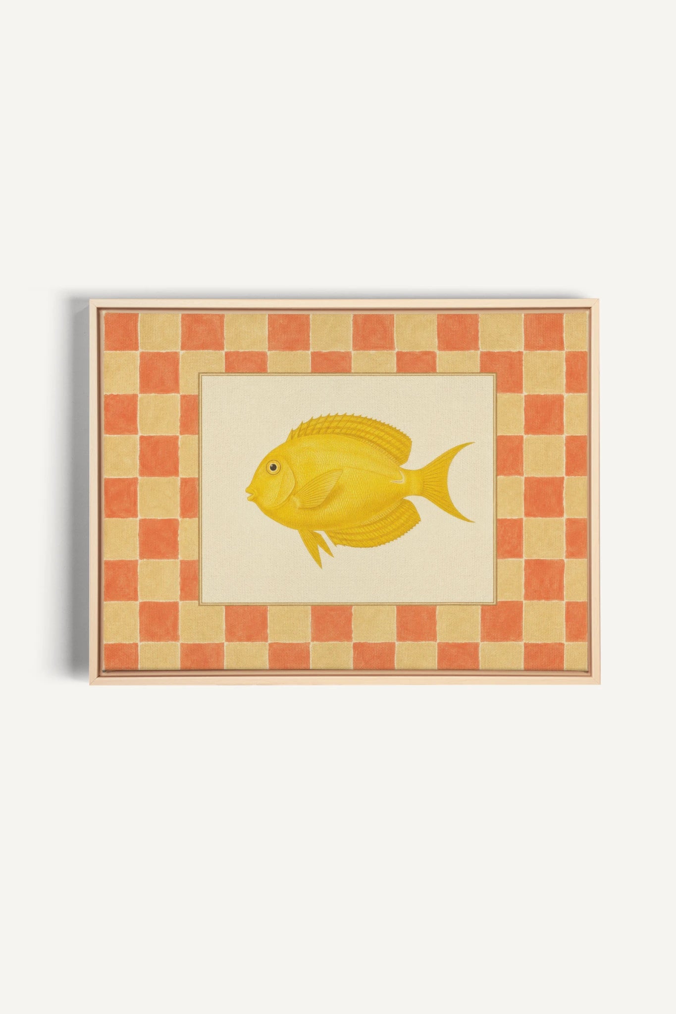 SUNLIT FISH, Oeuvre sur toile étirée, encadré Naturel Clair