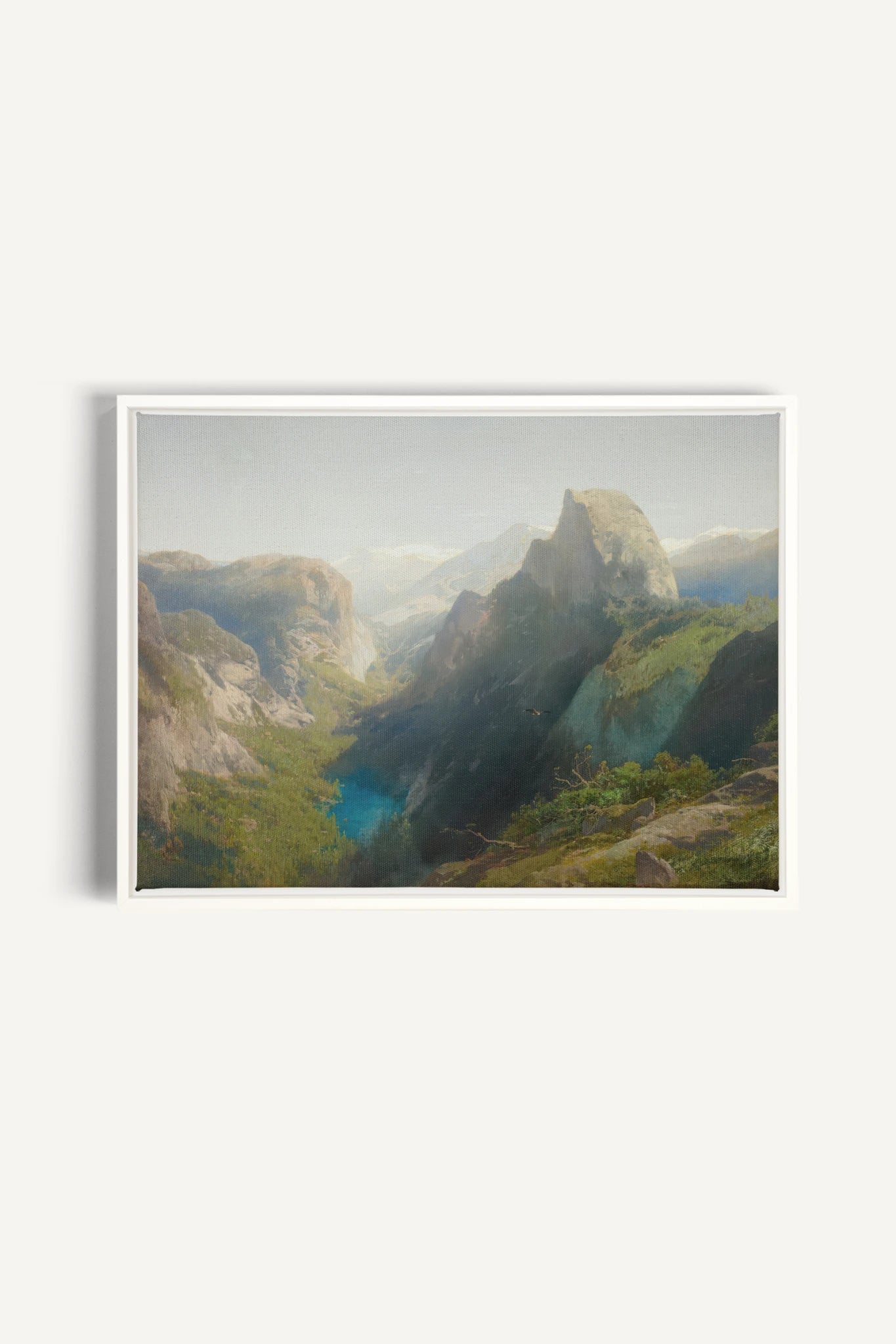 SUNLIT GORGE, Oeuvre sur toile étirée, encadré Blanc