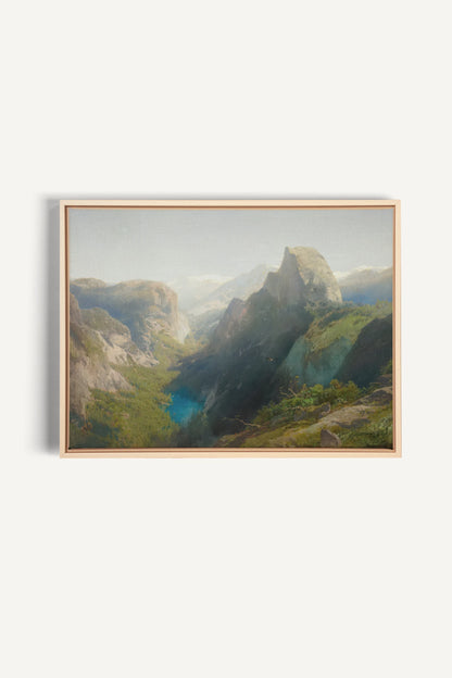 SUNLIT GORGE, Oeuvre sur toile étirée, encadré Naturel Clair