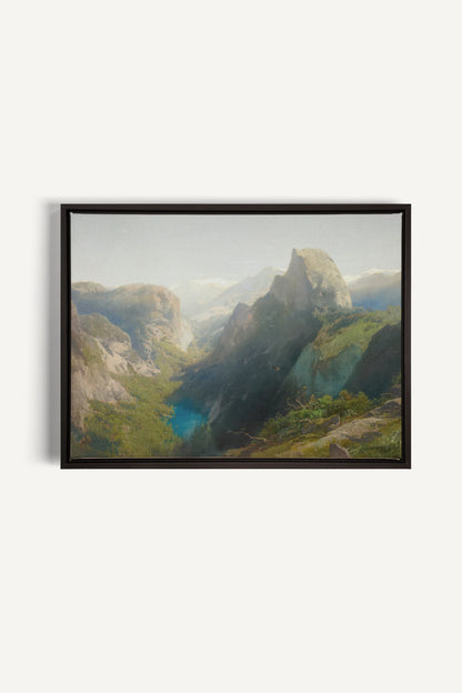 SUNLIT GORGE, Work on stretched canvas, framed Black