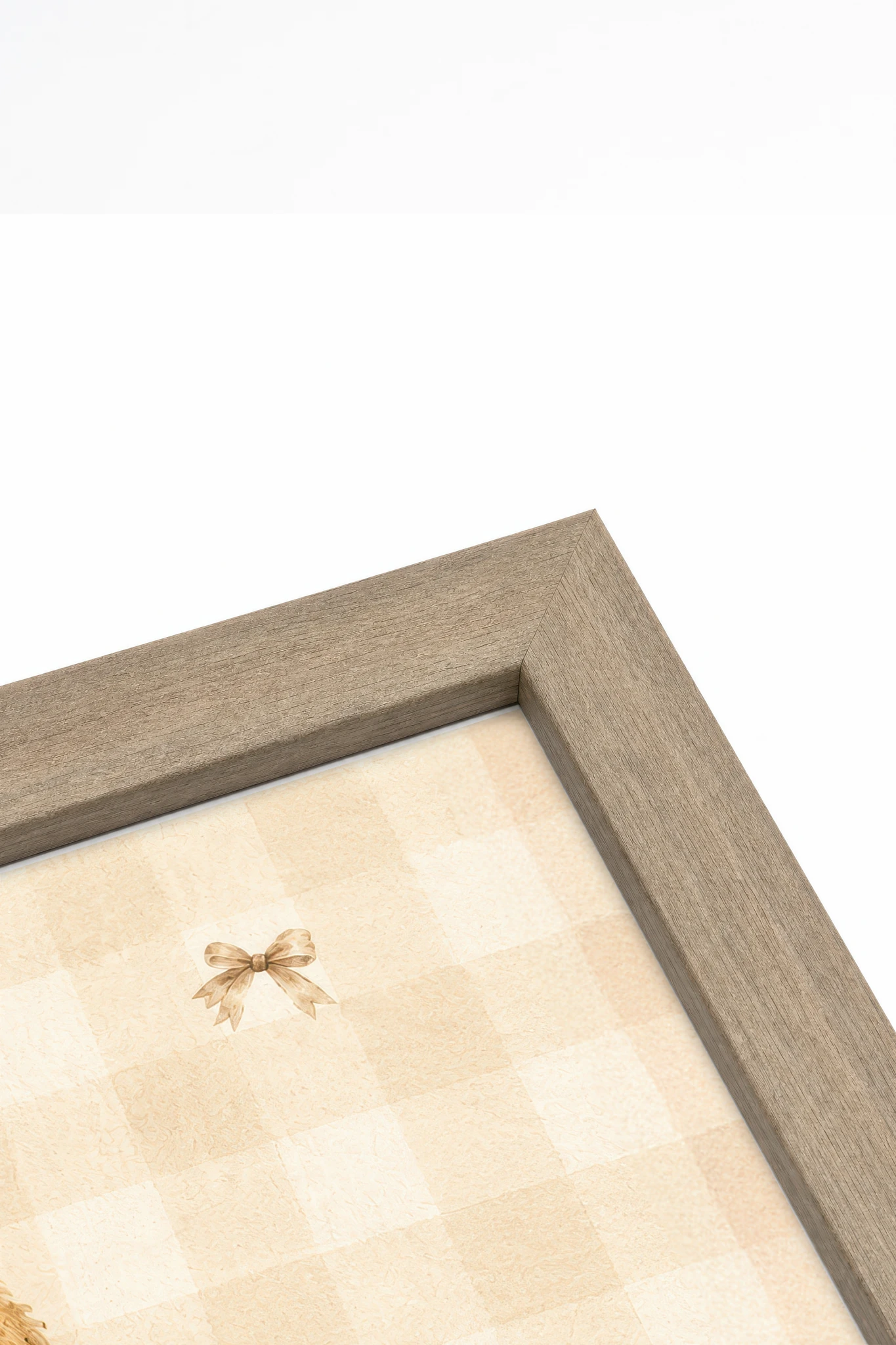 SWEET TEDDY, Oeuvre sur toile rigide, encadré brun chêne