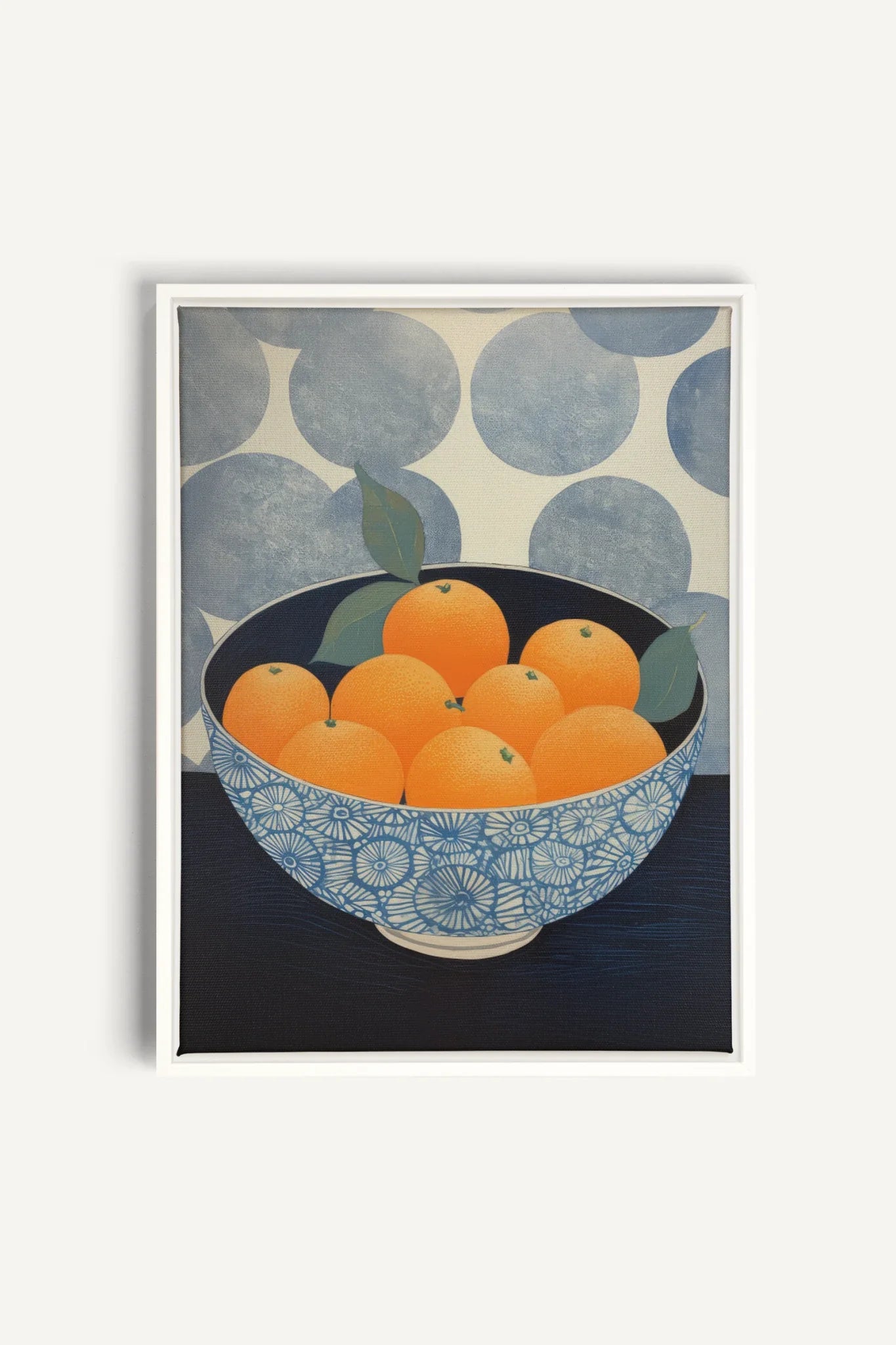 OLEKA CANVAS - TANGERINE DREAM, Oeuvre sur toile étirée, encadré Blanc