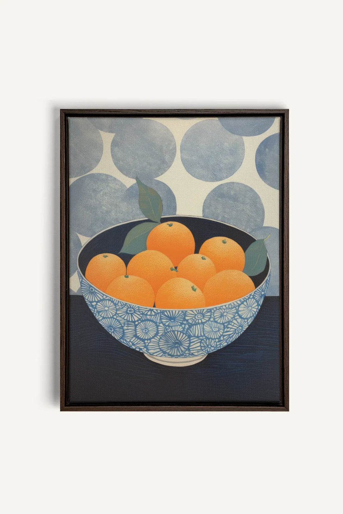 OLEKA CANVAS - TANGERINE DREAM, Oeuvre sur toile étirée, encadré Brun Noyer