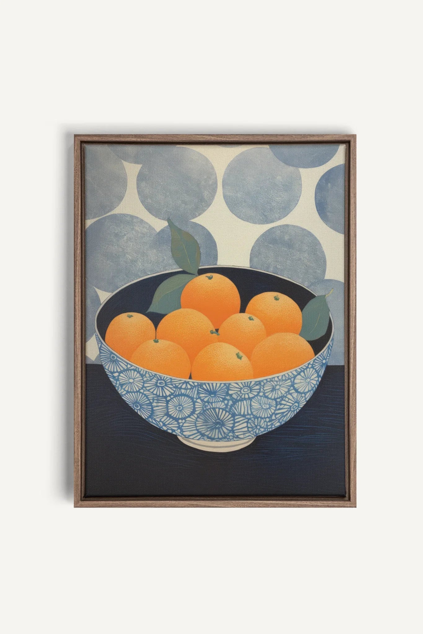 OLEKA CANVAS - TANGERINE DREAM, Oeuvre sur toile étirée, encadré Brun Chêne