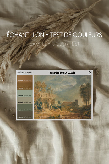 TEMPÊTE SUR LA VALLÉE, Oeuvre sur toile rigide, encadré Vintage Argent