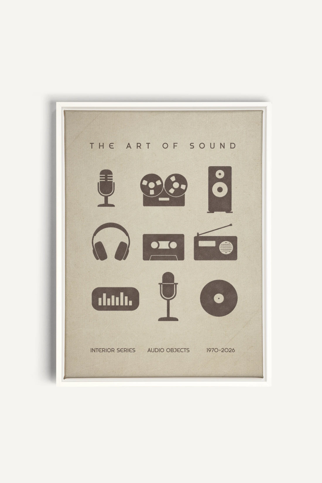 THE ART OF SOUND, Oeuvre sur toile étirée, encadré Blanc