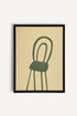 OLEKA CANVAS - THE GREEN CHAIR, Oeuvre sur toile étirée, encadré Noir