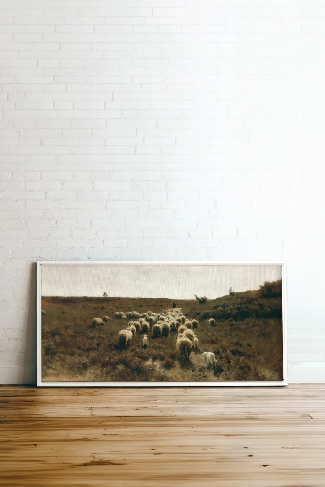 THE PEACEFUL WAY, Oeuvre sur toile étirée, encadré Blanc