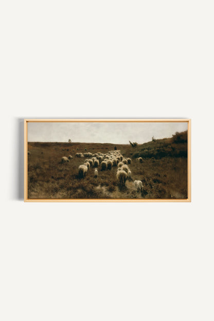 SOUFFLE DES PRÉS, Work on stretched canvas, framed Naturel Clair
