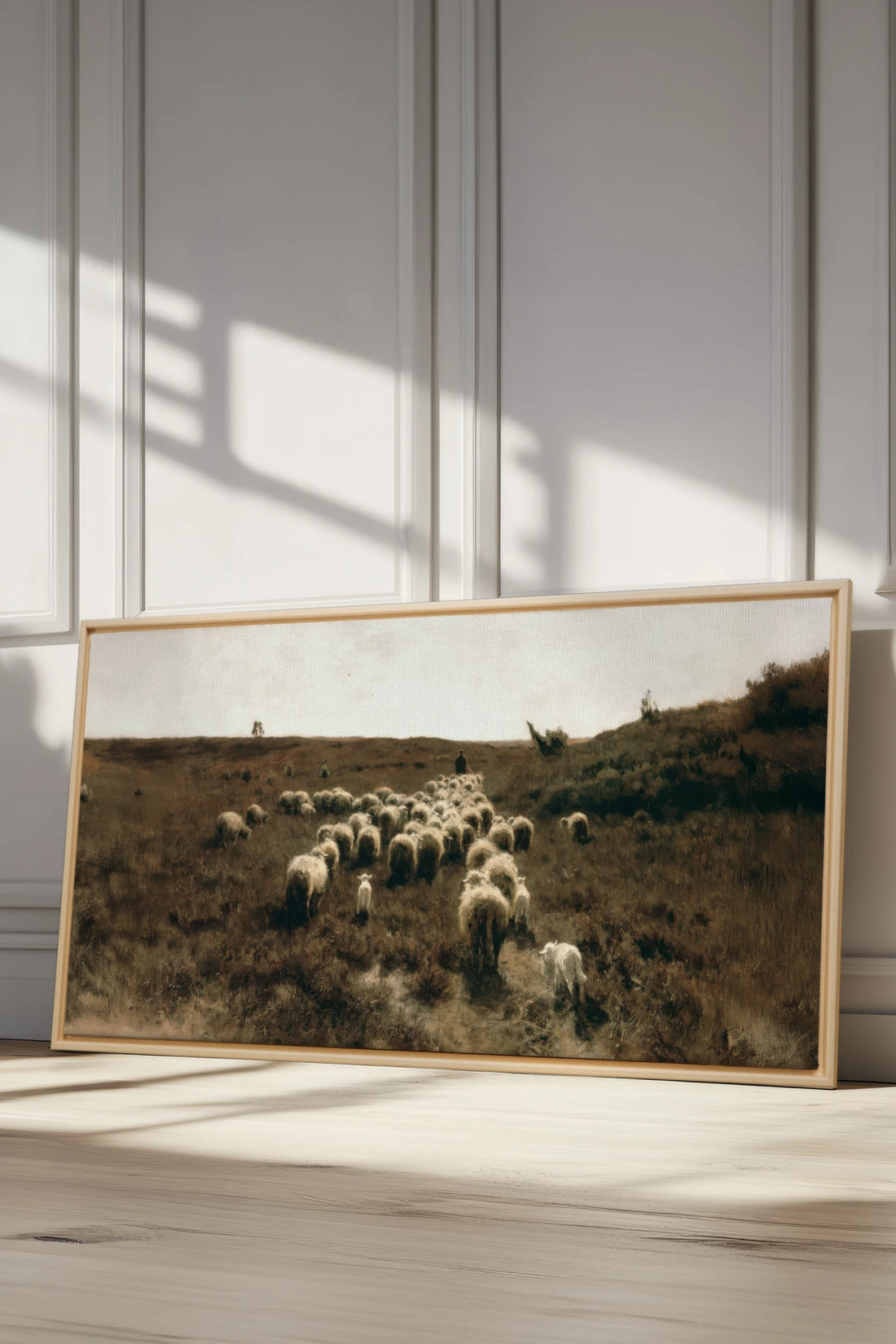 SOUFFLE DES PRÉS, Work on stretched canvas, framed Naturel Clair