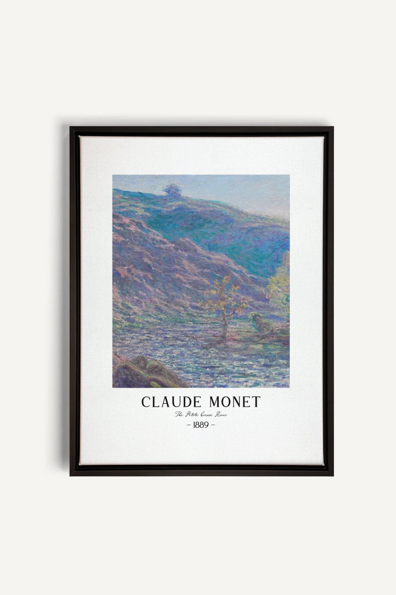 OLEKA CANVAS - THE PETITE CREUSE RIVER, Oeuvre sur toile étirée, encadré Noir