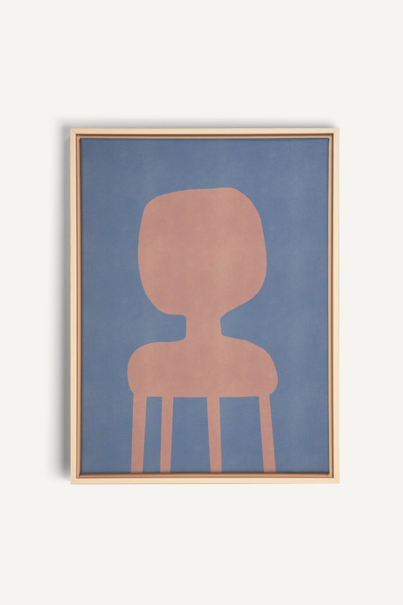 THE PINK CHAIR, Oeuvre sur toile étirée, encadré Naturel Clair