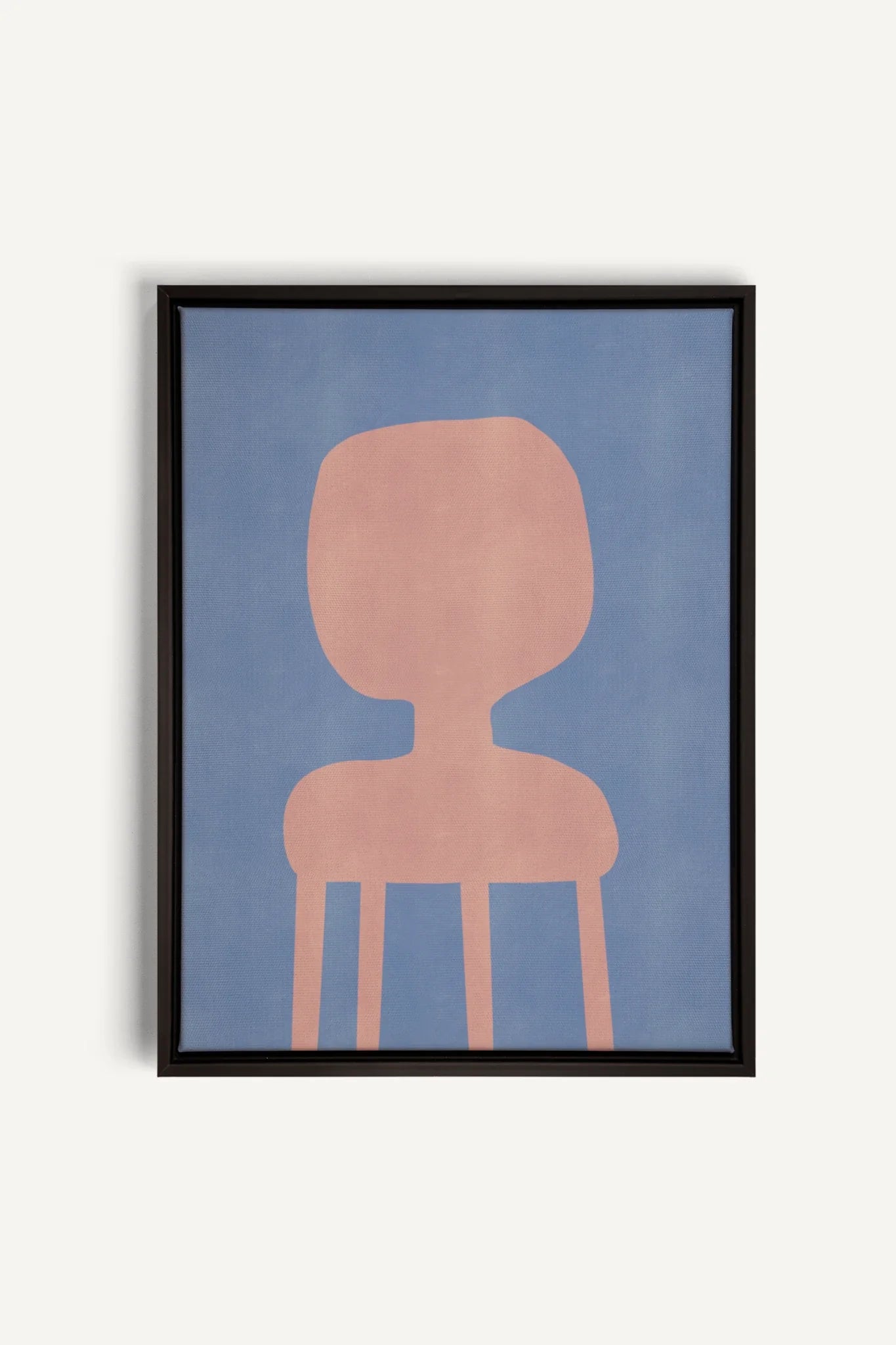 OLEKA CANVAS - THE PINK CHAIR, Oeuvre sur toile étirée, encadré Noir