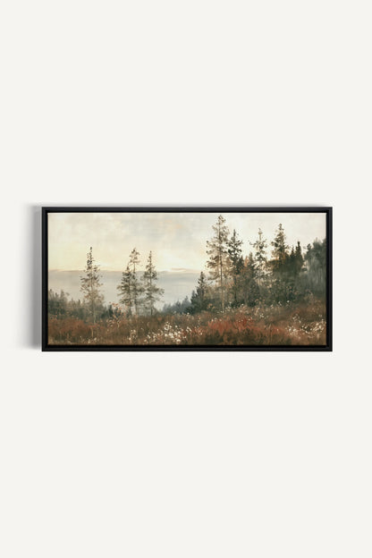 THE PROMISE OF PINES, Oeuvre sur toile étirée, encadré Noir