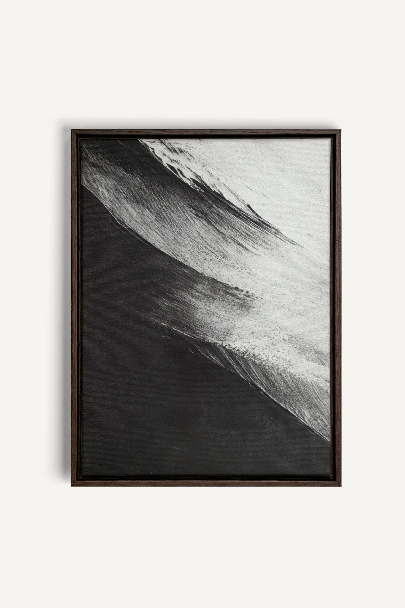 OLEKA CANVAS - TIDE OF SHADOWS, Oeuvre sur toile étirée, encadré Brun Noyer