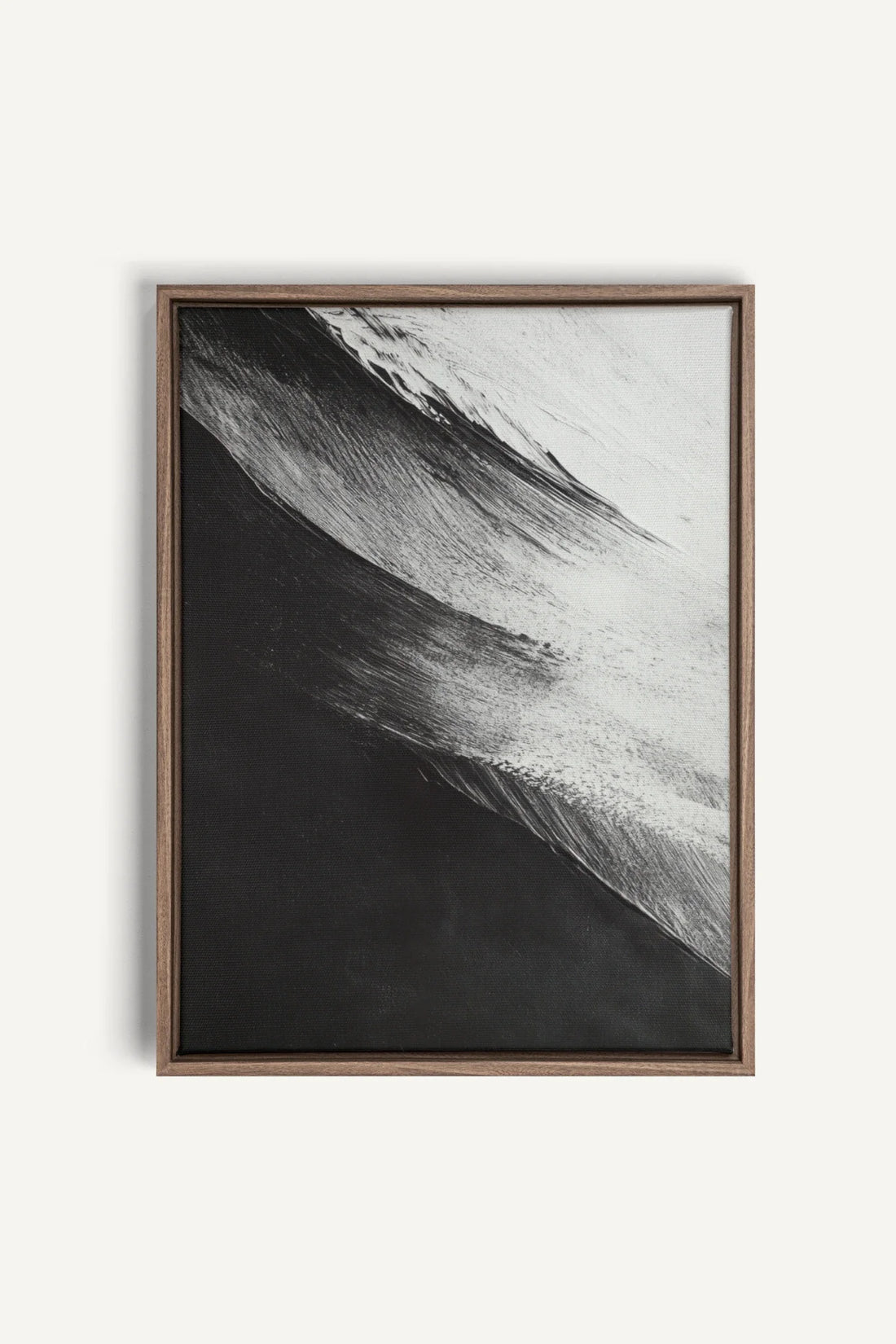 OLEKA CANVAS - TIDE OF SHADOWS, Oeuvre sur toile étirée, encadré Brun Chêne