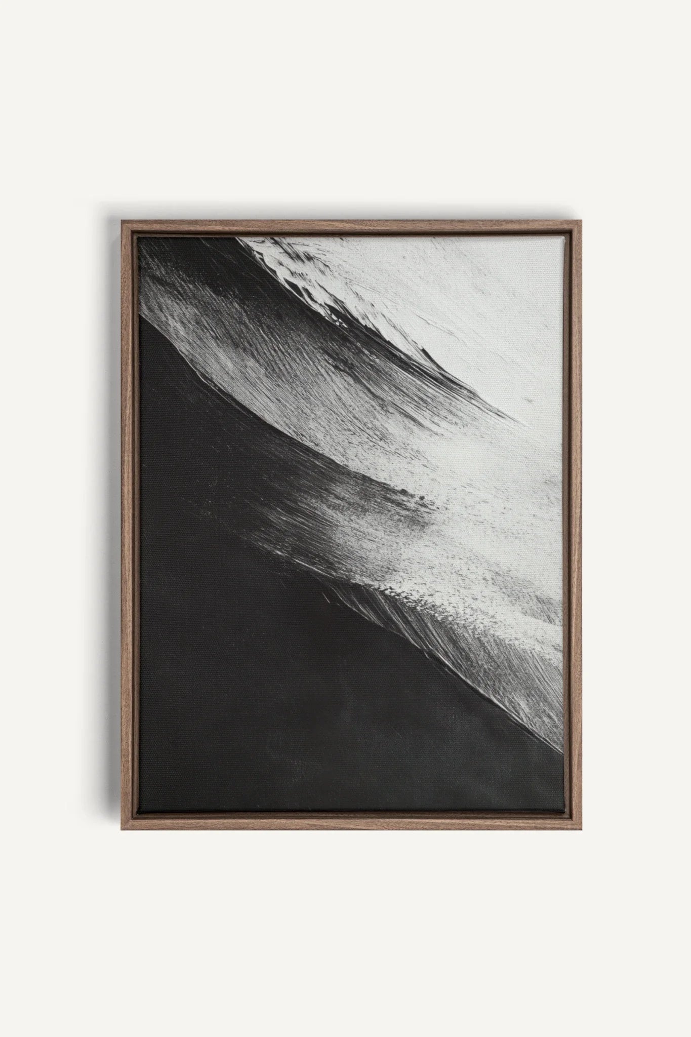 OLEKA CANVAS - TIDE OF SHADOWS, Oeuvre sur toile étirée, encadré Brun Chêne