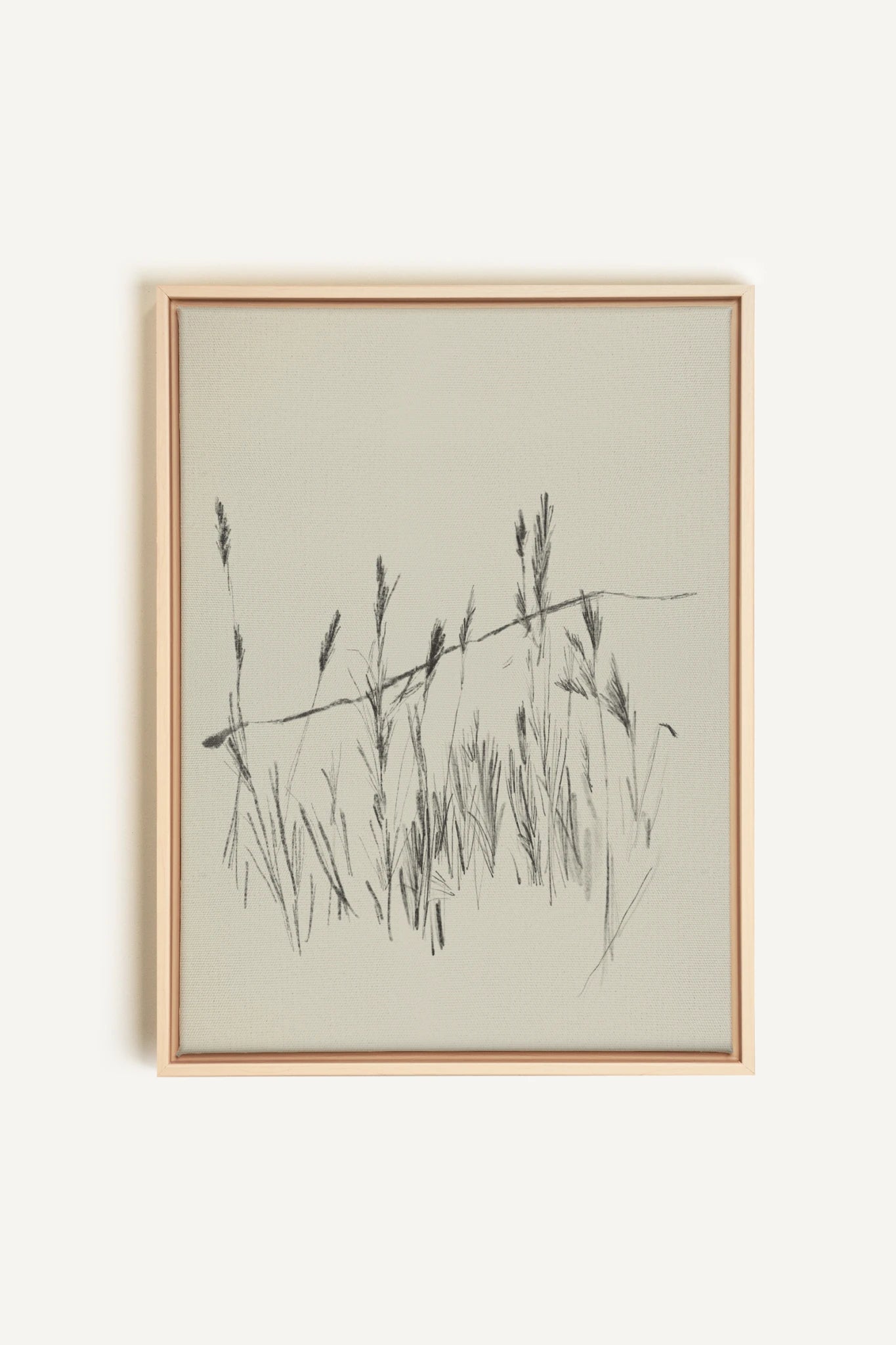 TIGES AUX VENT, Artwork on stretched canvas, framed Natural Light