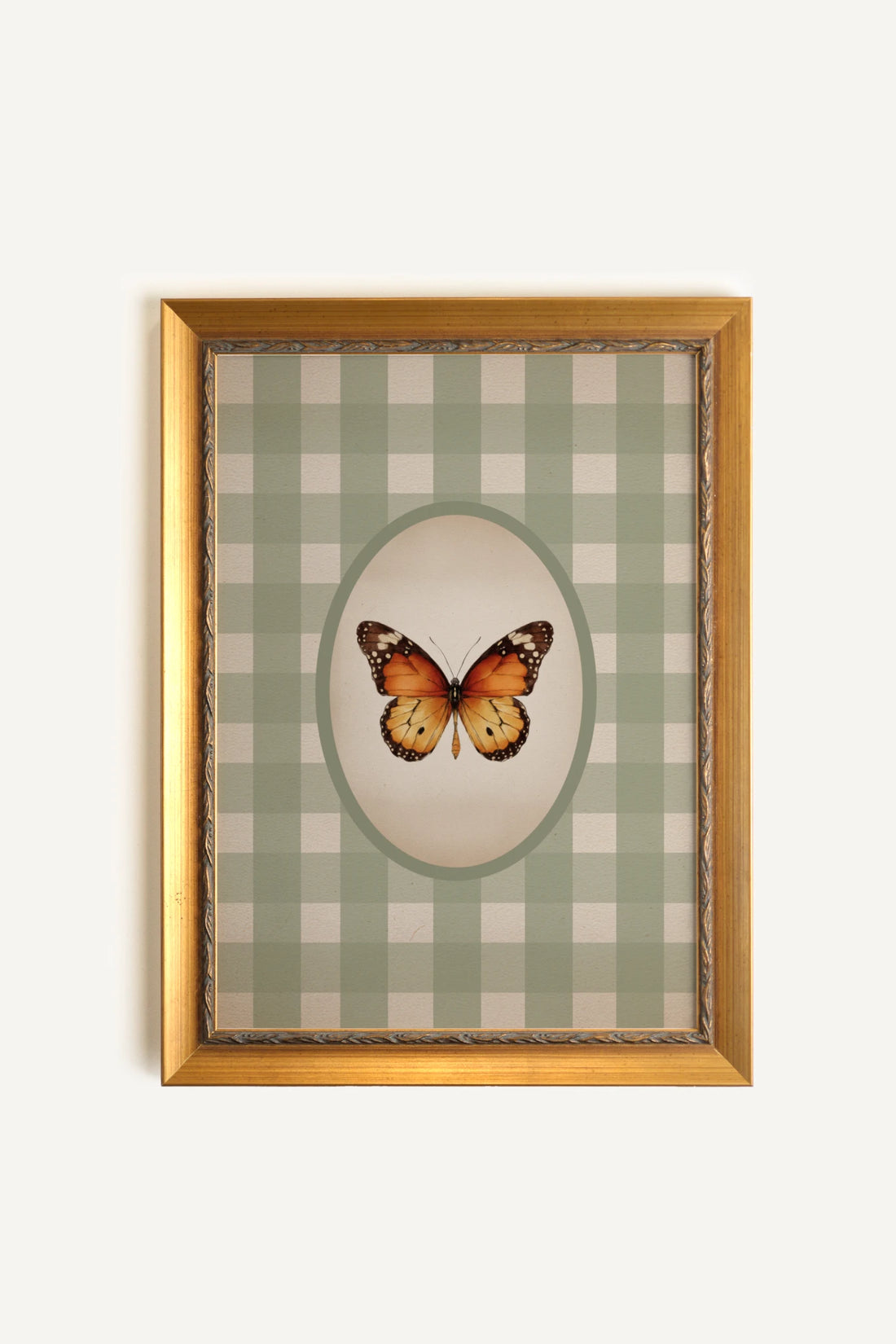 TIMELESS WINGS, Oeuvre sur toile étirée, encadré Vintage Or