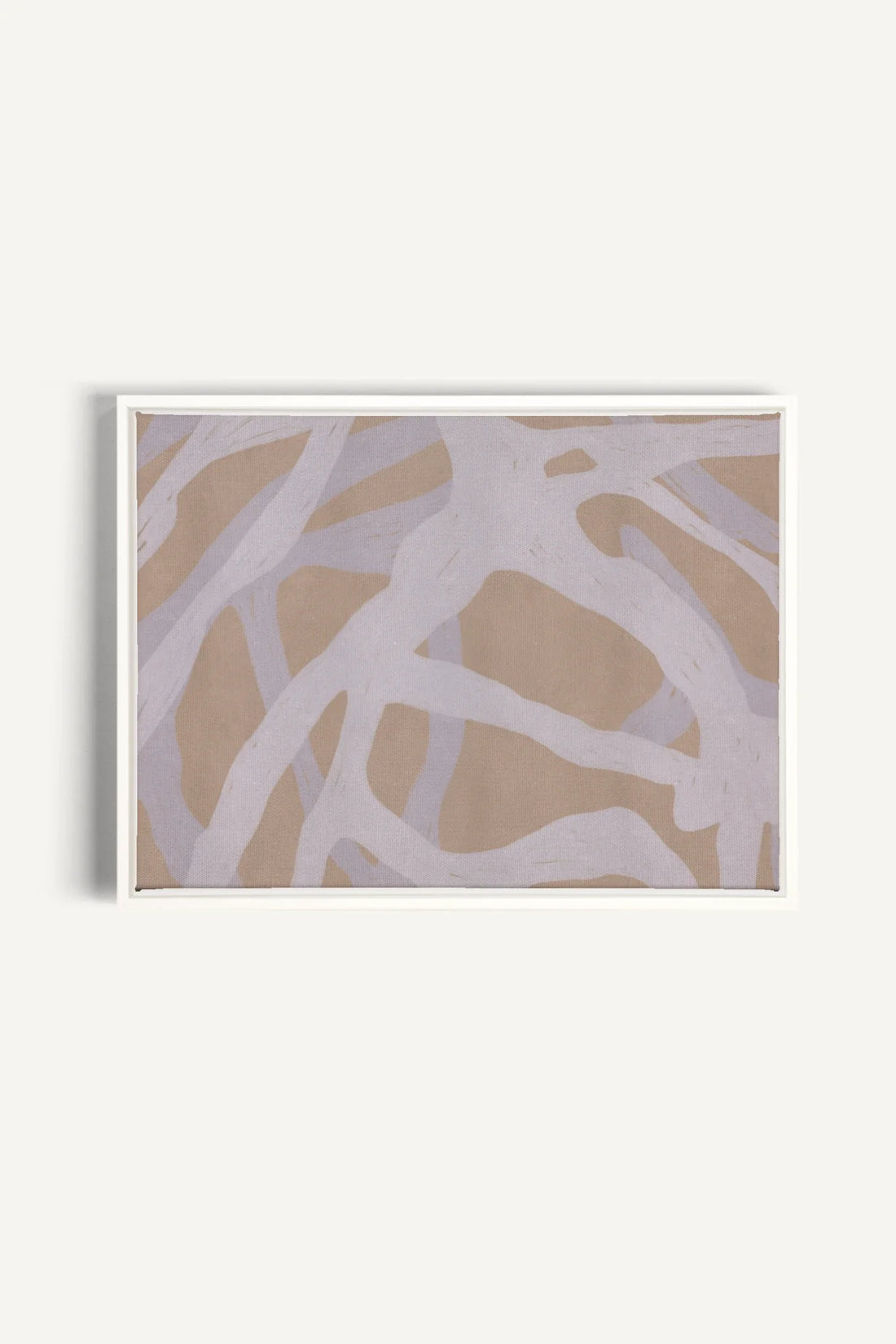 OLEKA CANVAS - TISSAGE NATUREL, Oeuvre sur toile étirée, encadré Blanc