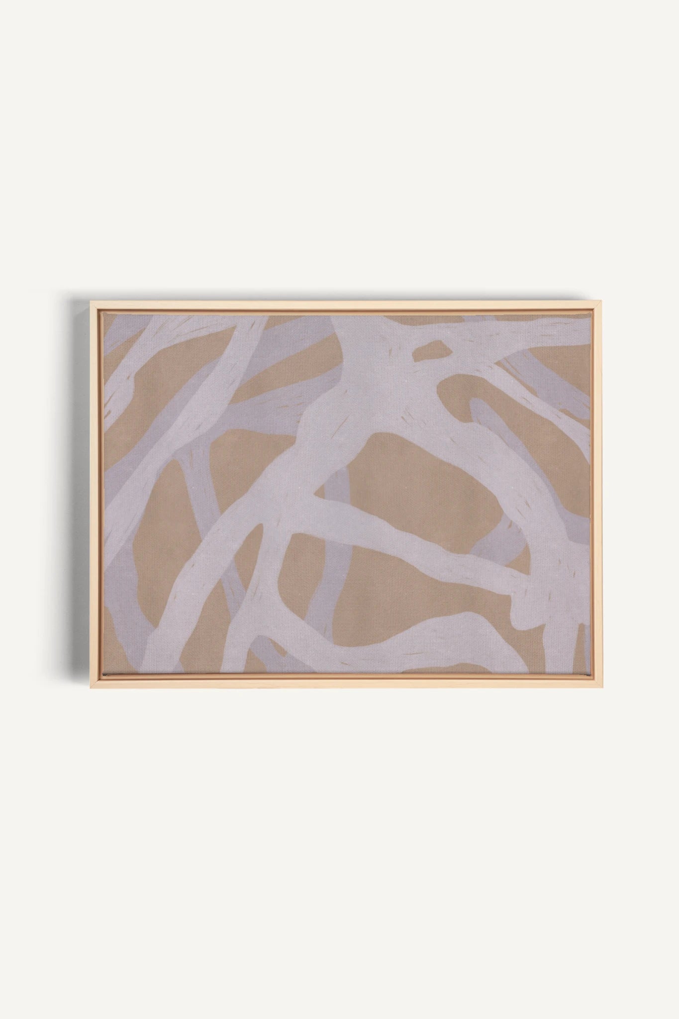 TISSAGE NATUREL, Oeuvre sur toile étirée, encadré Naturel Clair