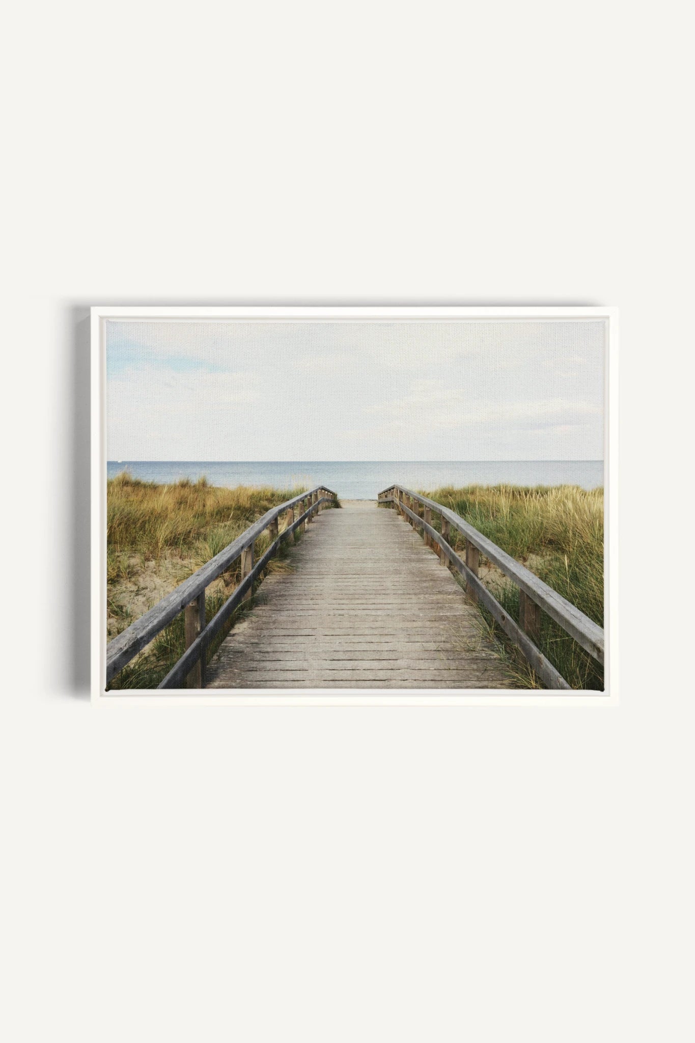 MOUNTAIN MORNING II, Artwork on stretched canvas, framed in white