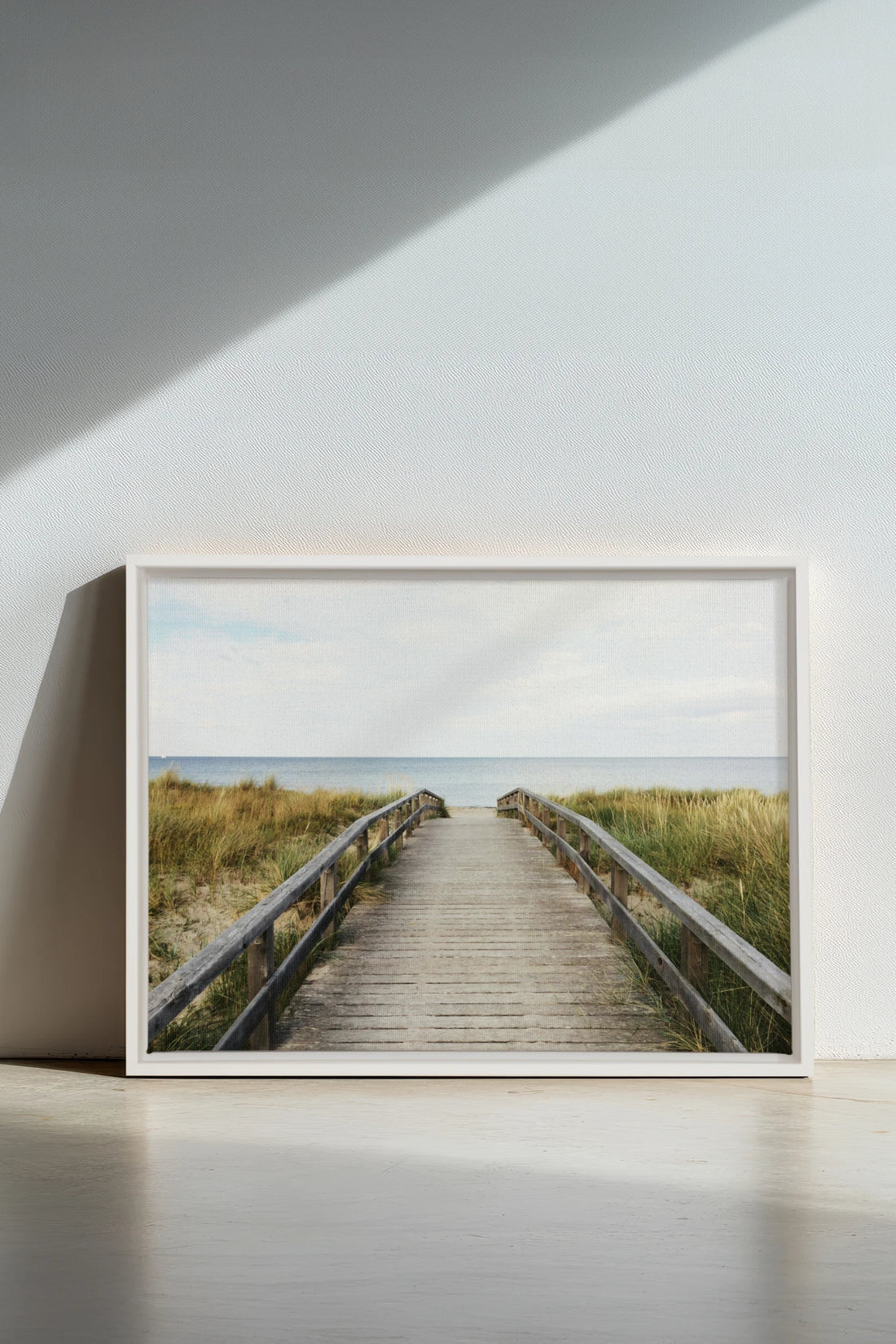 MOUNTAIN MORNING II, Artwork on stretched canvas, framed in white