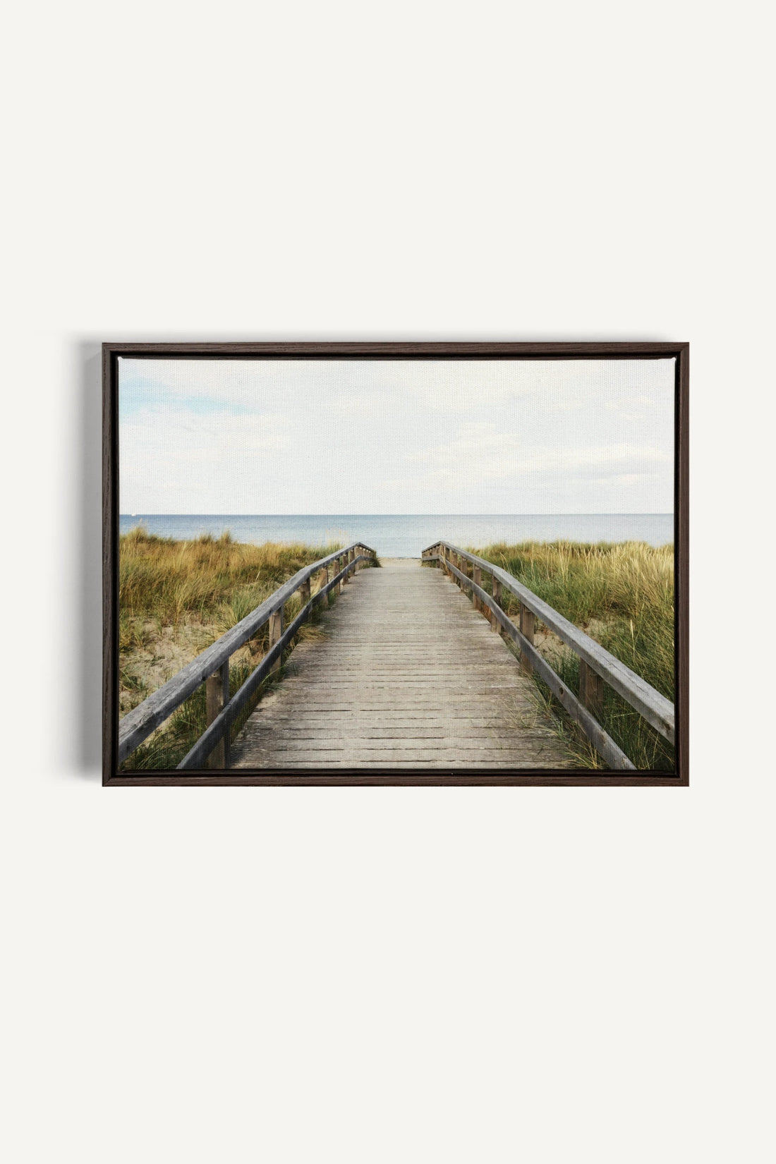 TO THE SEA, Oeuvre sur toile étirée, encadré Brun Noyer